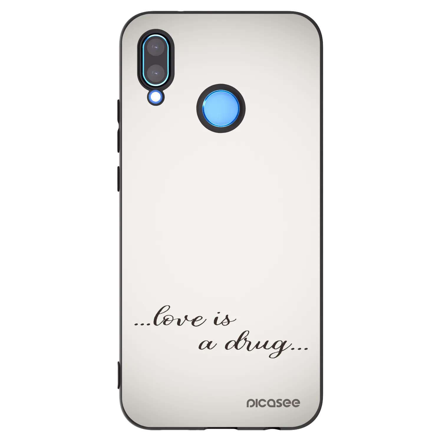 Picasee Μαύρη θήκη σιλικόνης για Huawei P20 Lite - Love is a drug