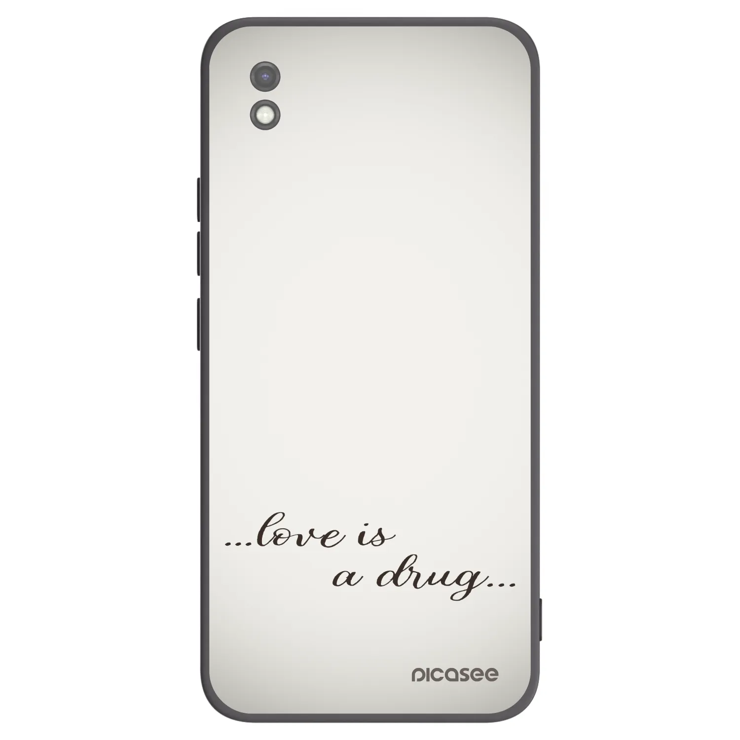 Picasee Μαύρη θήκη σιλικόνης για Xiaomi Redmi 9AT - Love is a drug