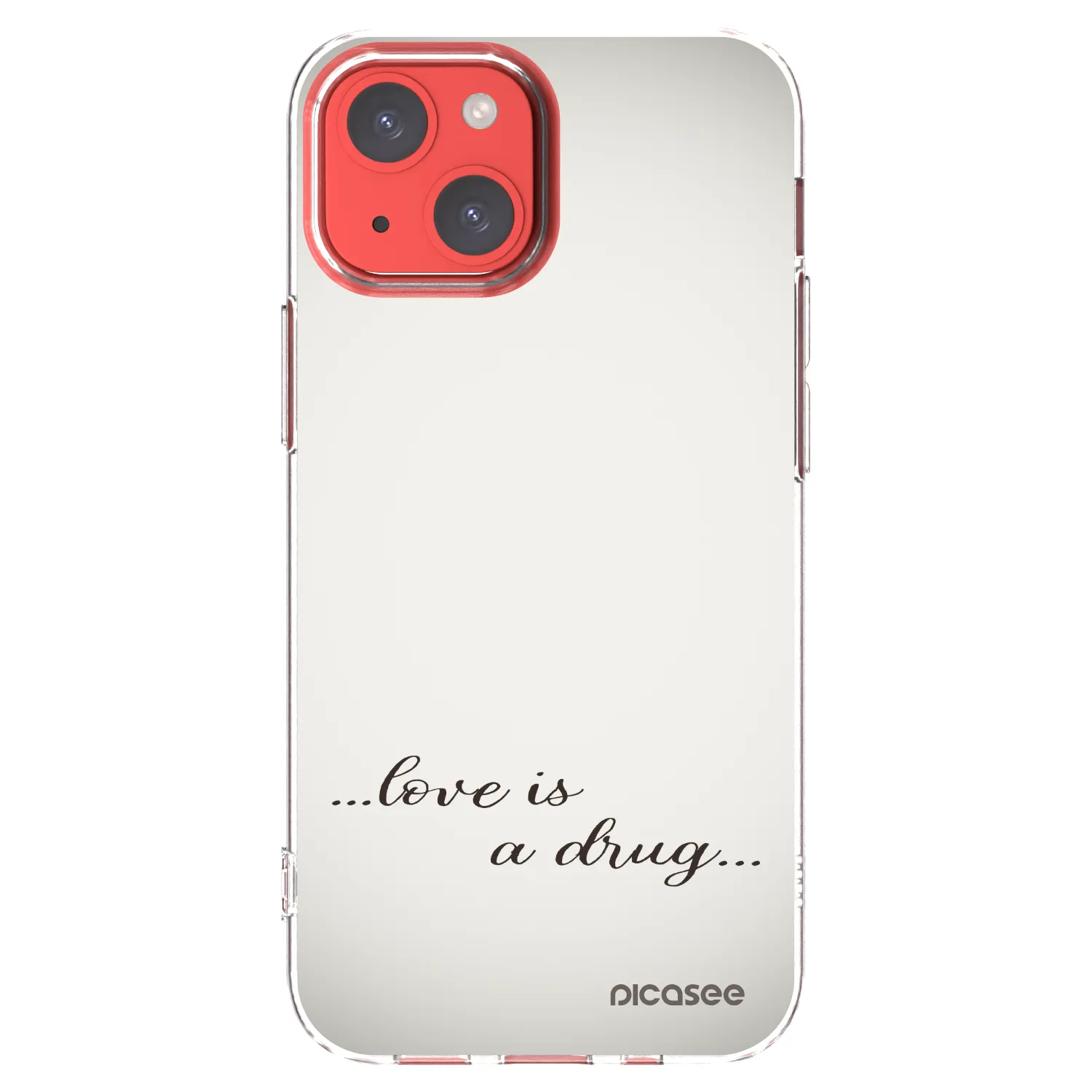 Picasee διαφανής θήκη σιλικόνης Apple iPhone 13 mini - Love is a drug