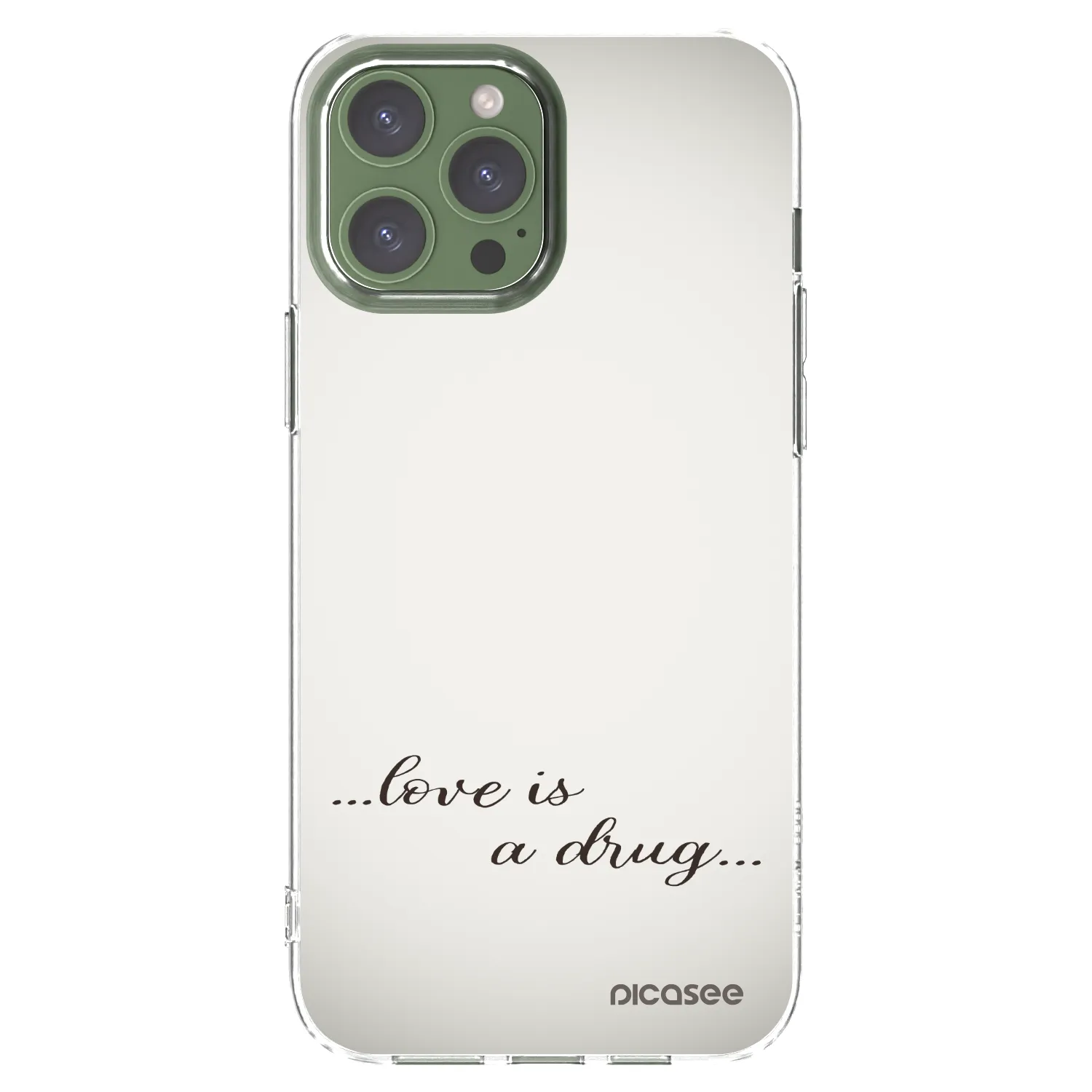 Picasee διαφανής θήκη σιλικόνης Apple iPhone 13 Pro Max - Love is a drug