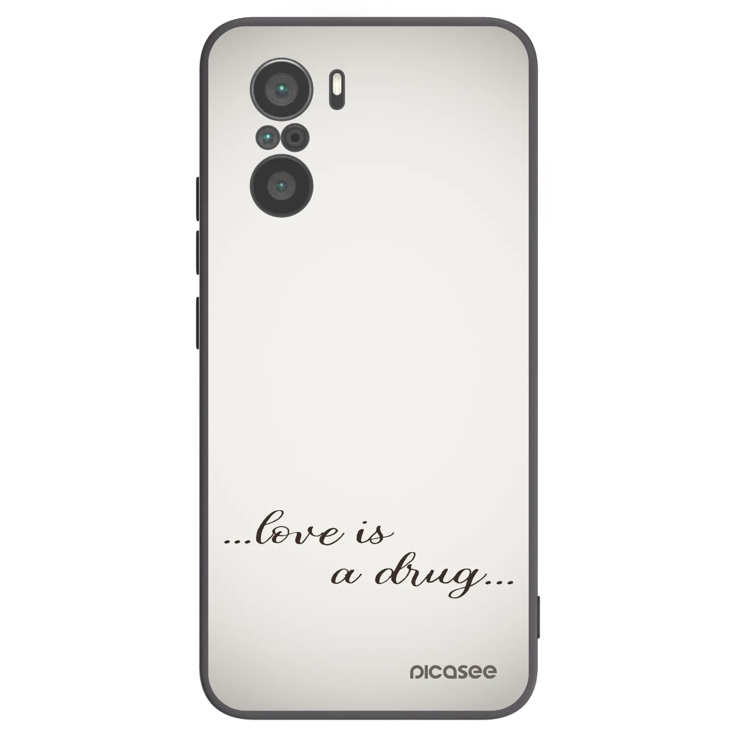 Picasee Μαύρη θήκη σιλικόνης για Xiaomi Poco F3 - Love is a drug
