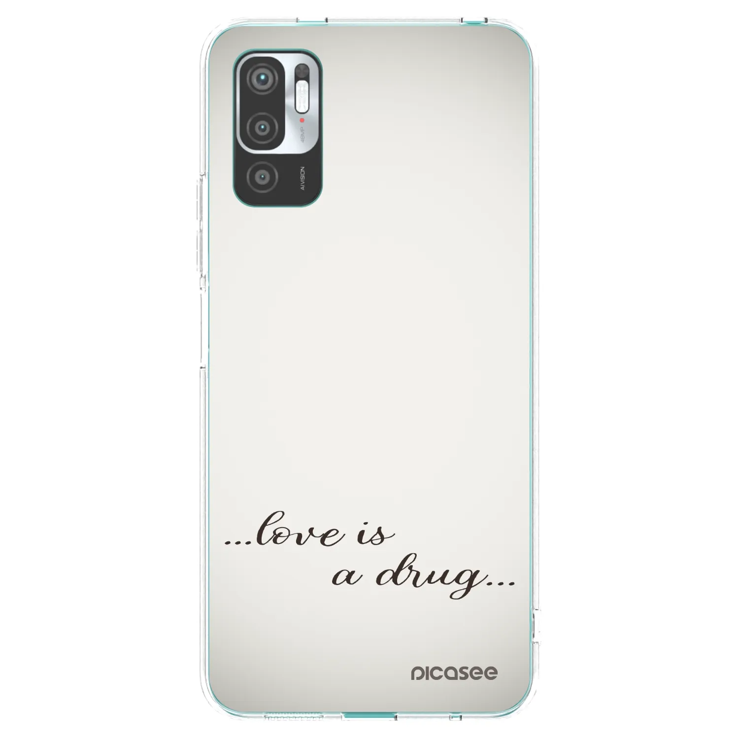 Picasee διαφανής θήκη σιλικόνης Xiaomi Redmi Note 10 5G - Love is a drug