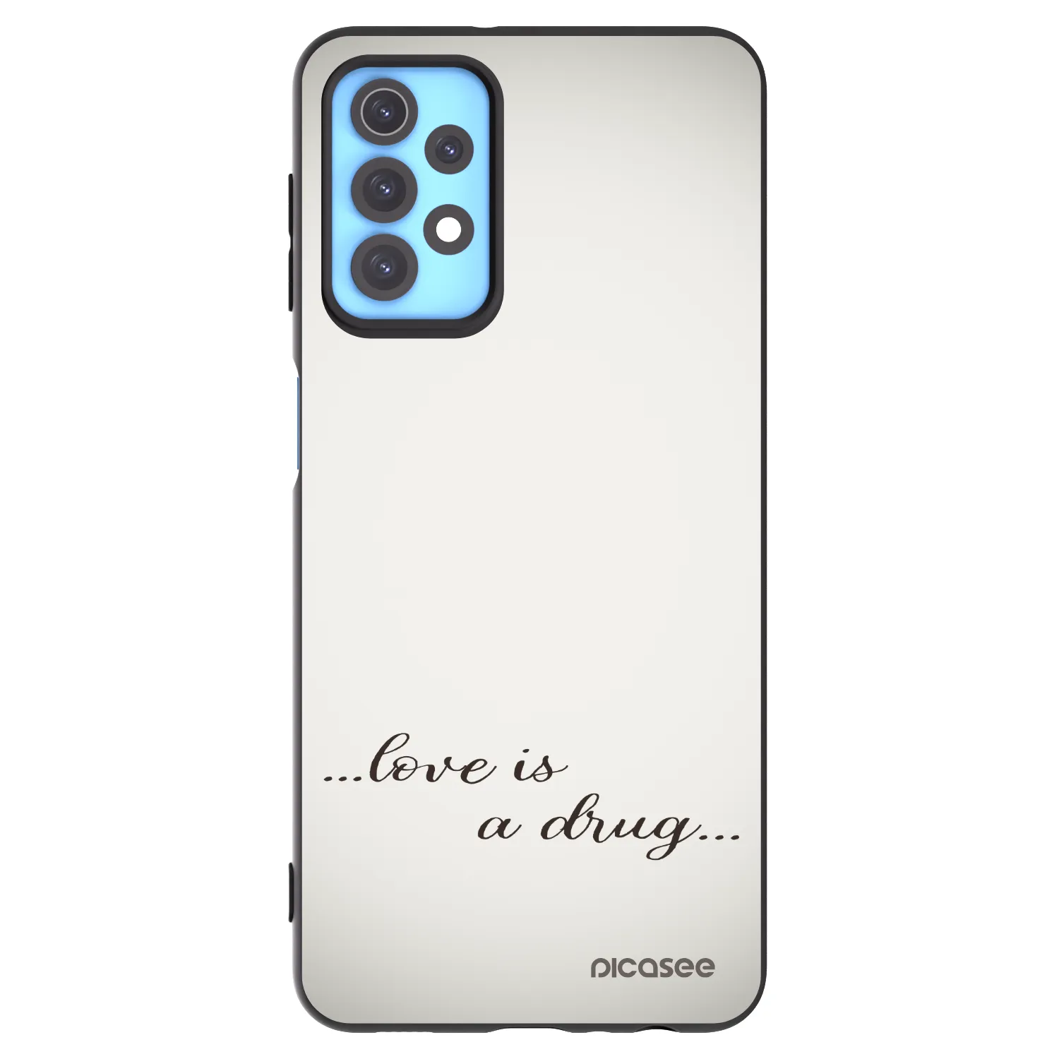 Picasee Μαύρη θήκη σιλικόνης για Samsung Galaxy A32 4G SM-A325F - Love is a drug