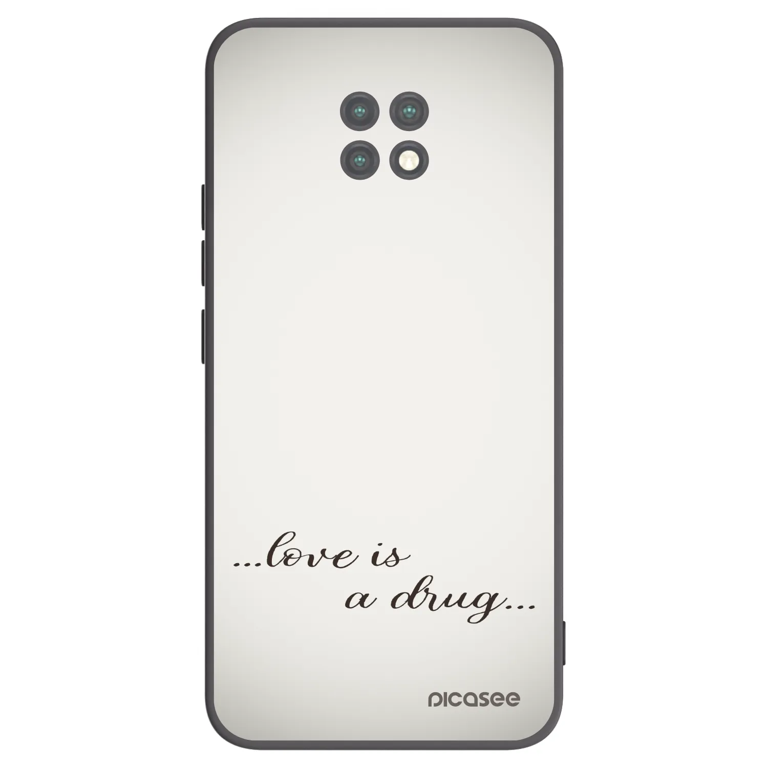 Picasee Μαύρη θήκη σιλικόνης για Xiaomi Redmi Note 9T - Love is a drug