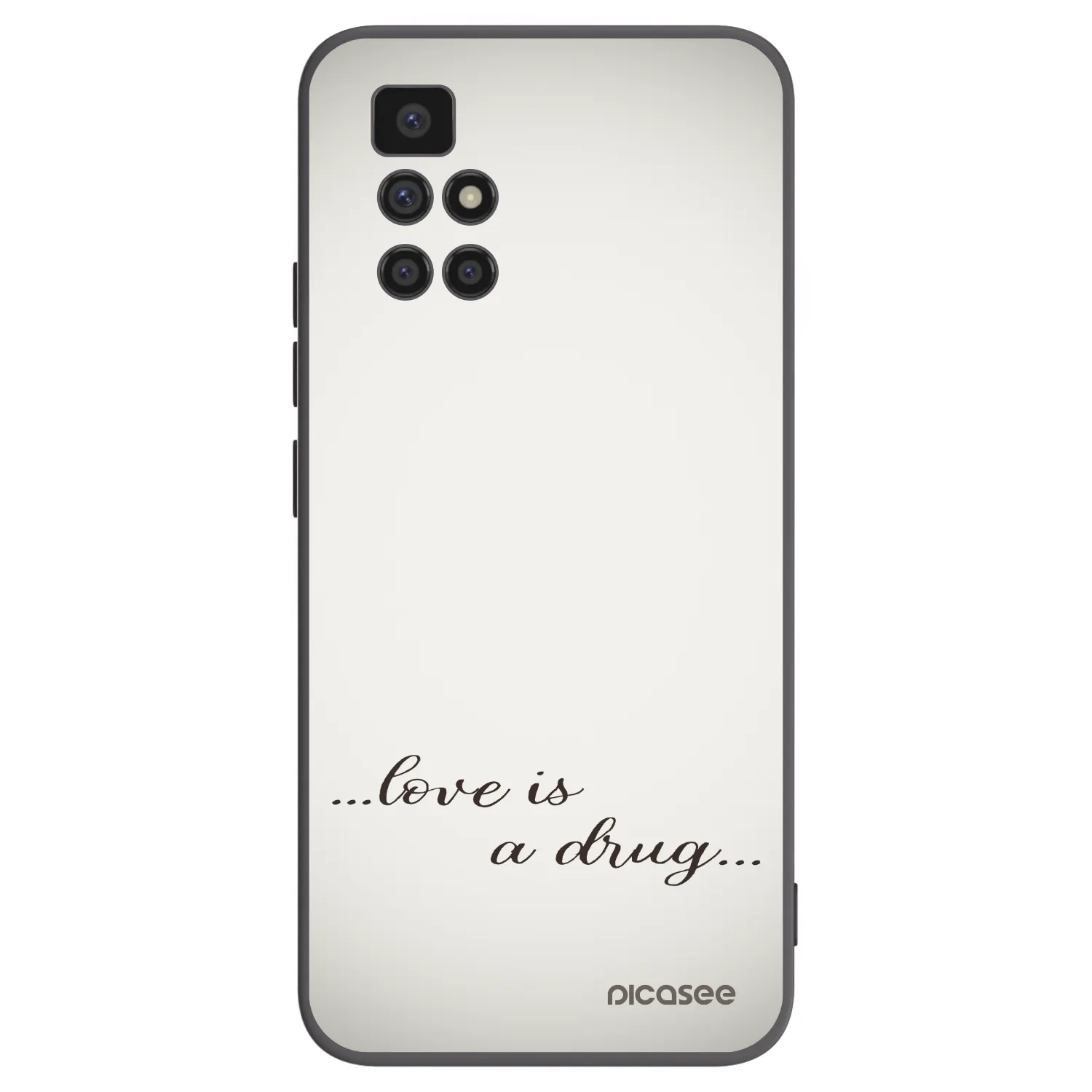 Picasee Μαύρη θήκη σιλικόνης για Xiaomi Redmi 10 - Love is a drug