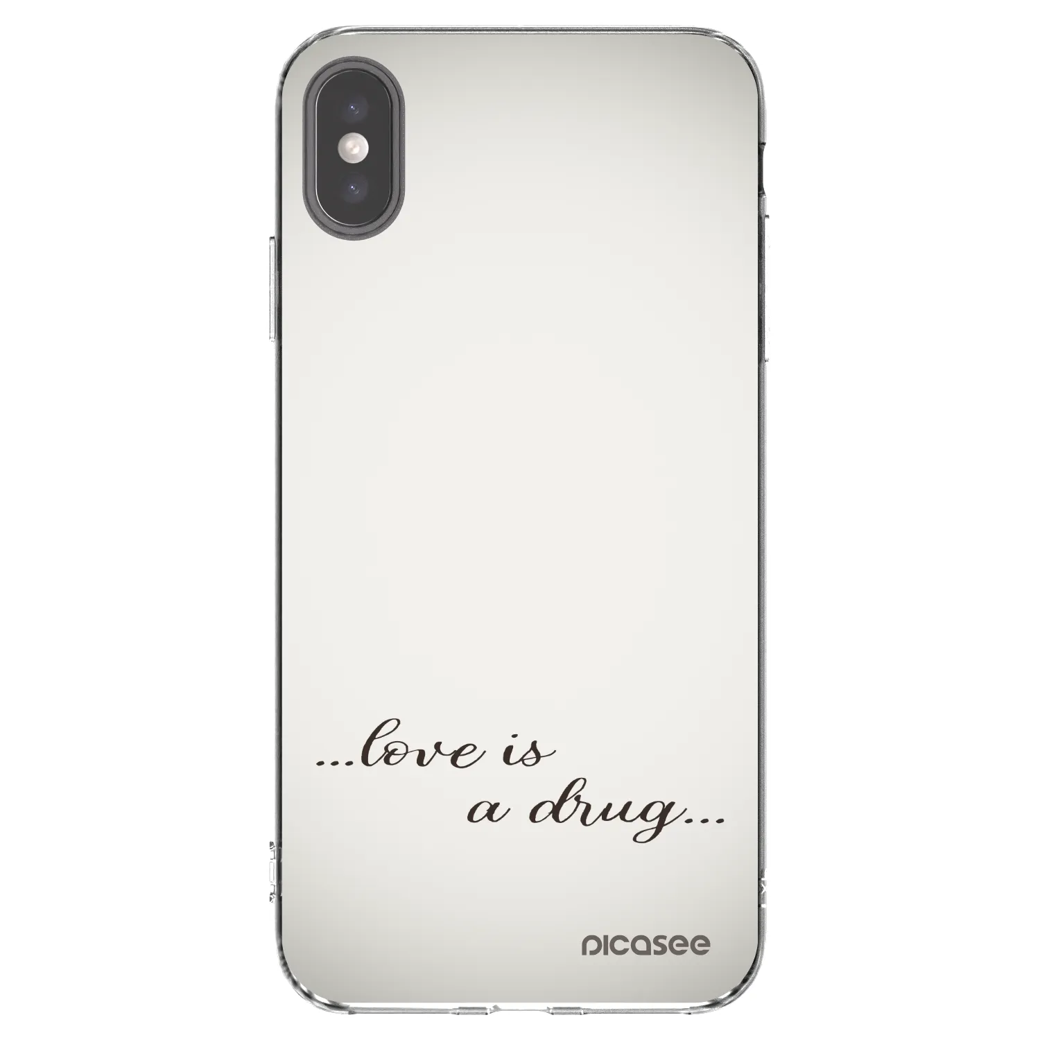 Picasee διαφανής θήκη σιλικόνης Apple iPhone XS Max - Love is a drug