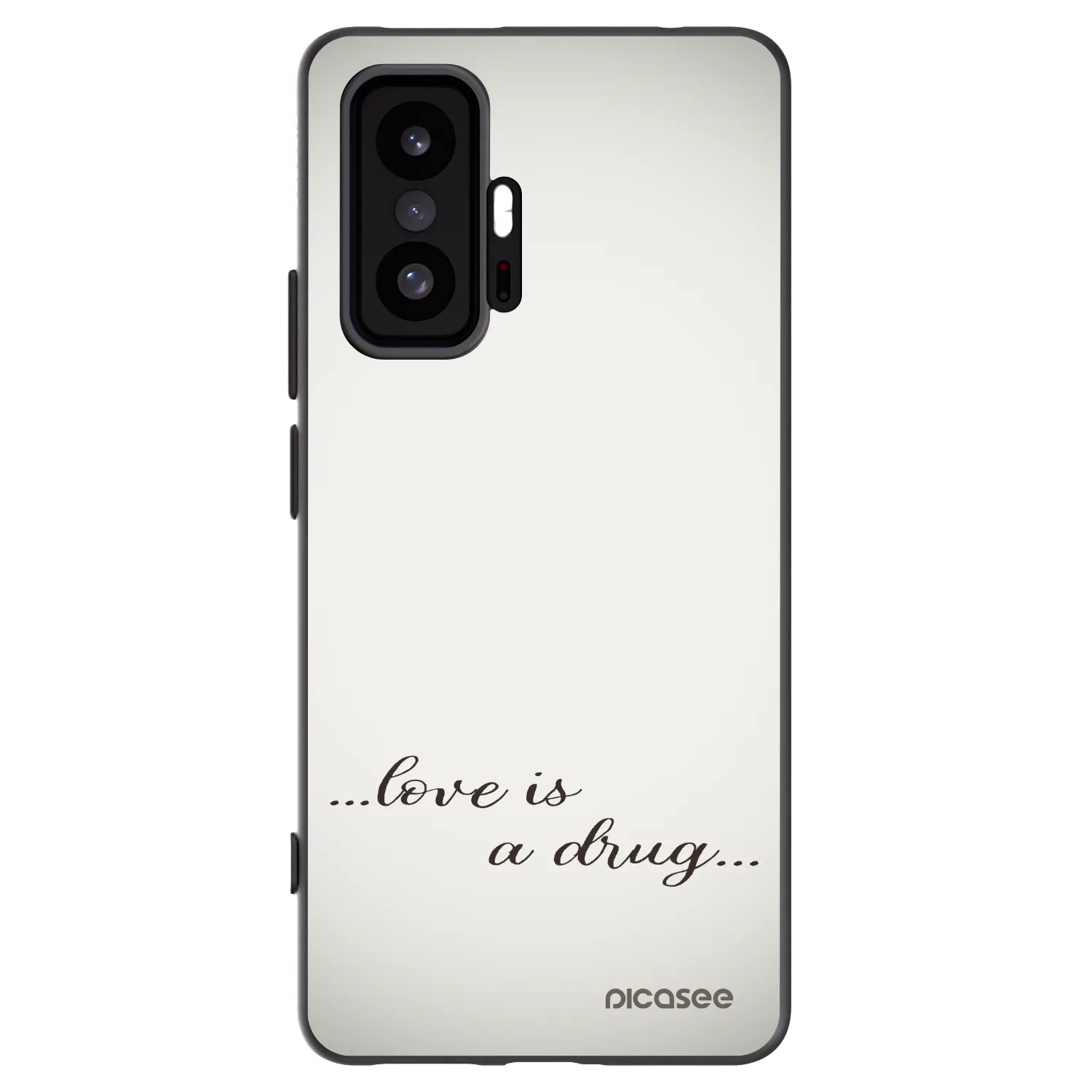 Picasee Μαύρη θήκη σιλικόνης για Xiaomi 11T Pro - Love is a drug