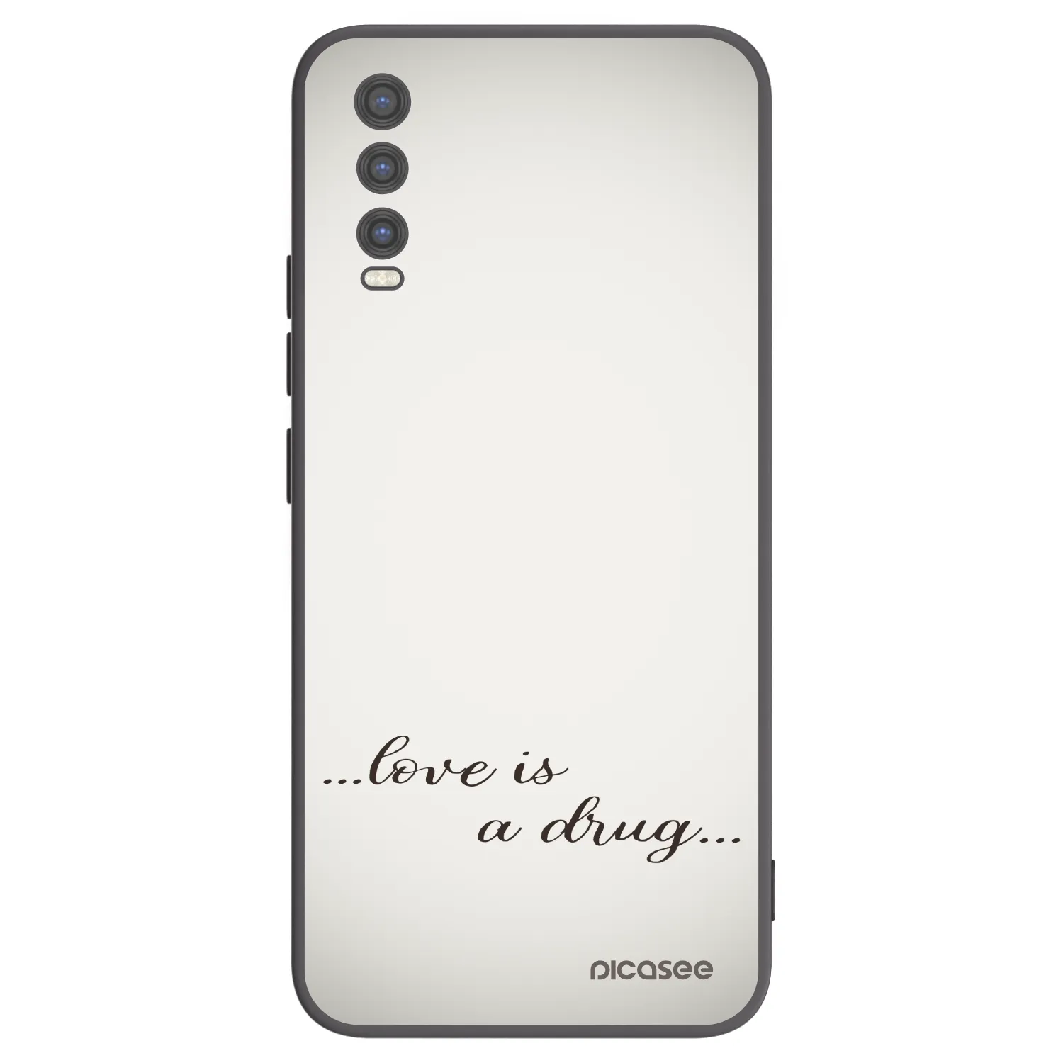 Picasee Μαύρη θήκη σιλικόνης για Vivo Y20s - Love is a drug