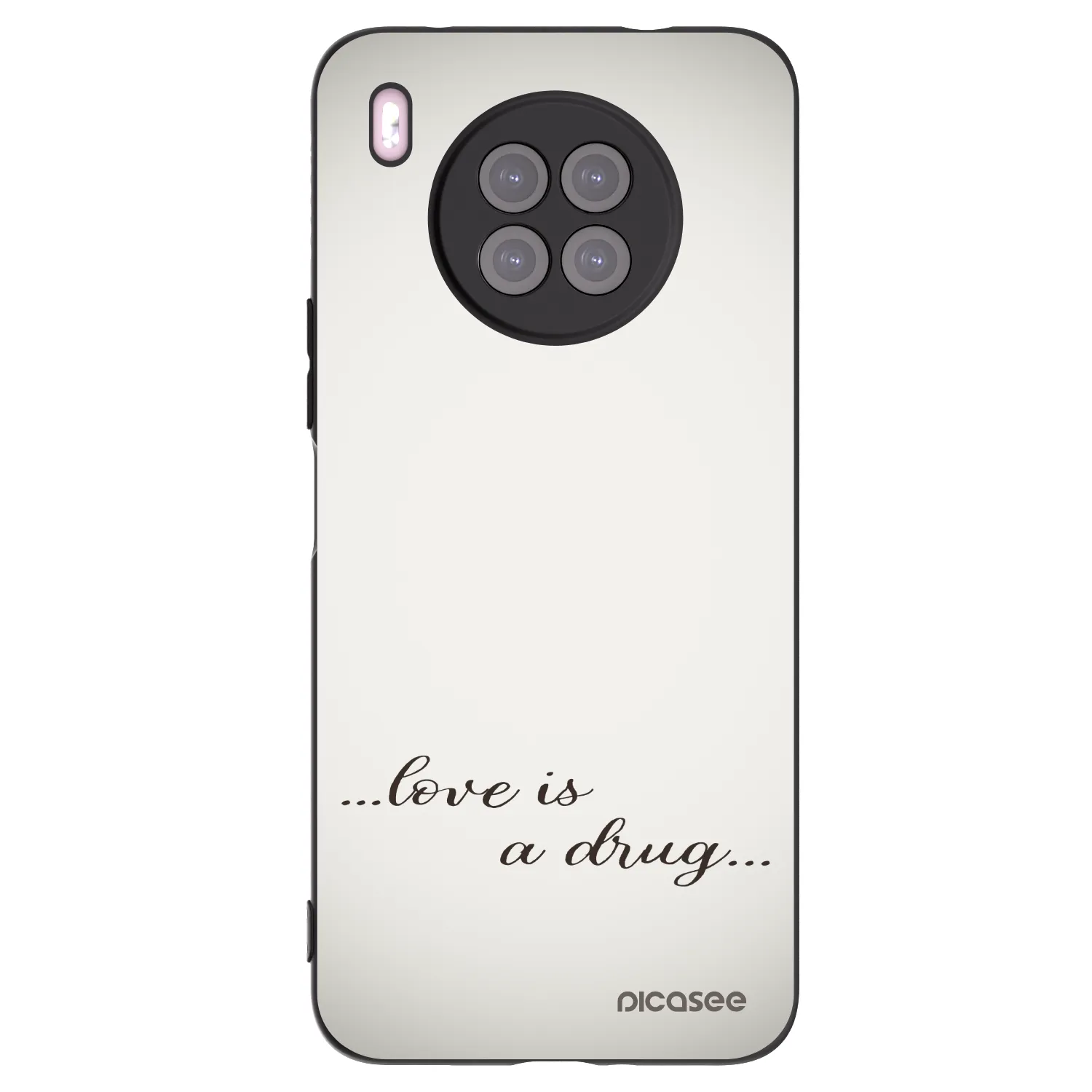 Picasee Μαύρη θήκη σιλικόνης για Huawei Nova 8i - Love is a drug