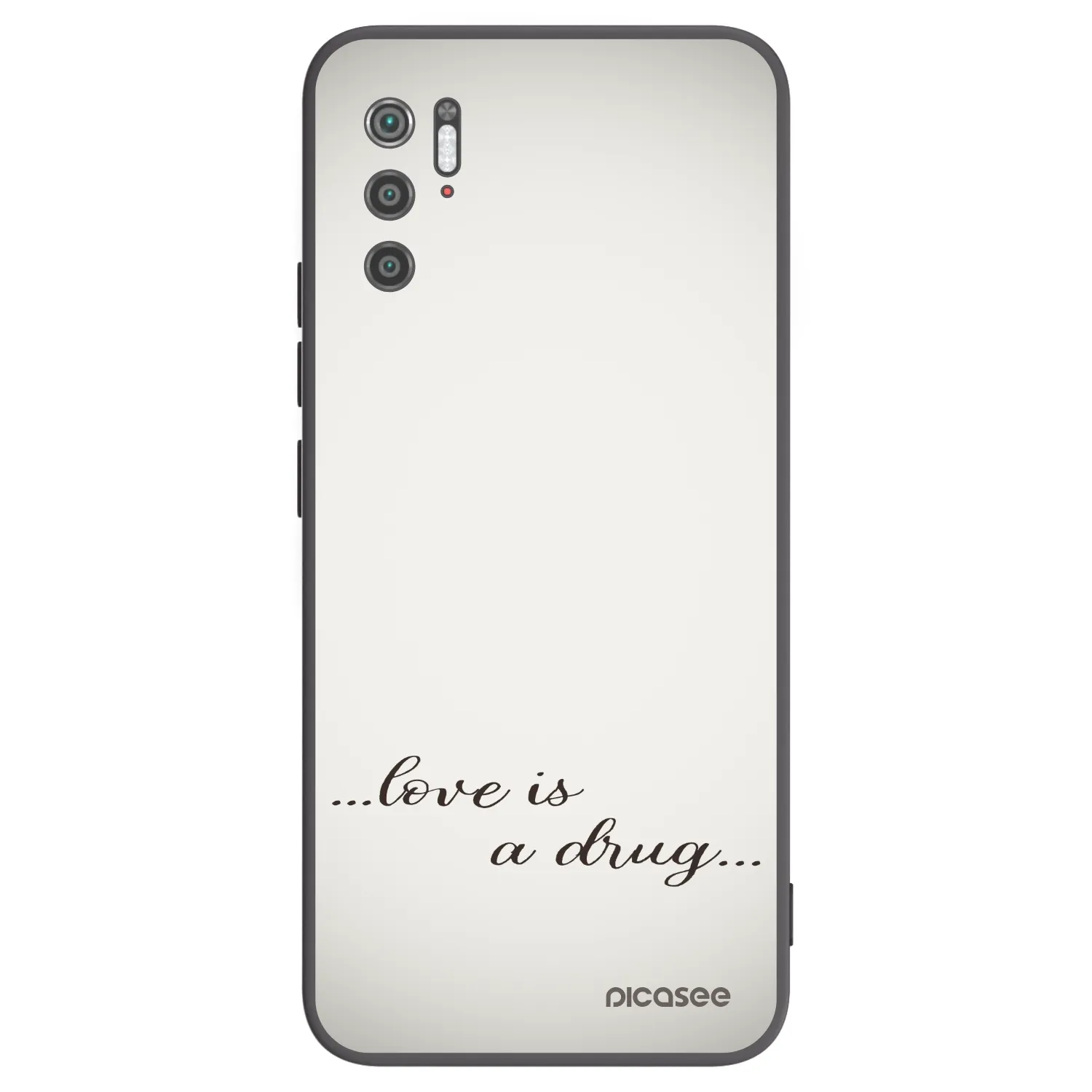 Picasee Μαύρη θήκη σιλικόνης για Xiaomi Poco M3 Pro 5G - Love is a drug