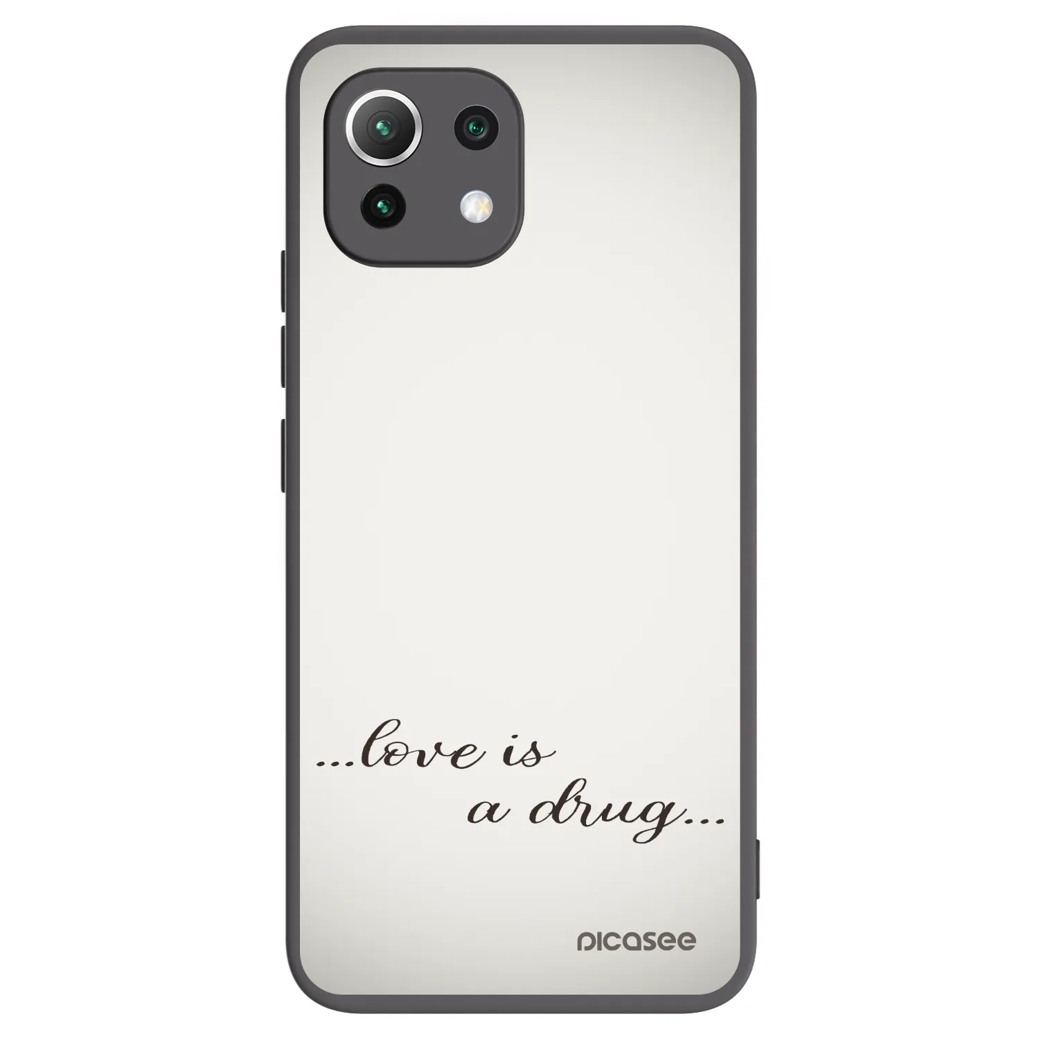 Picasee Μαύρη θήκη σιλικόνης για Xiaomi 11 Lite 5G NE - Love is a drug