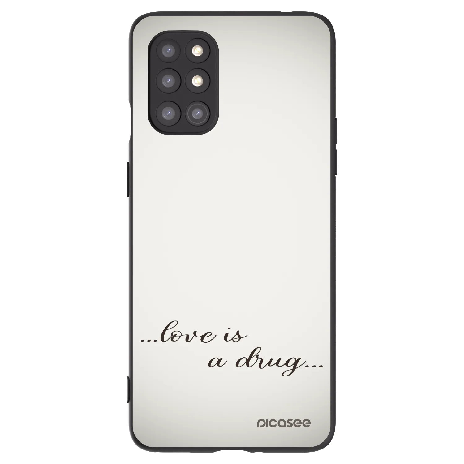 Picasee Μαύρη θήκη σιλικόνης για OnePlus 8T - Love is a drug