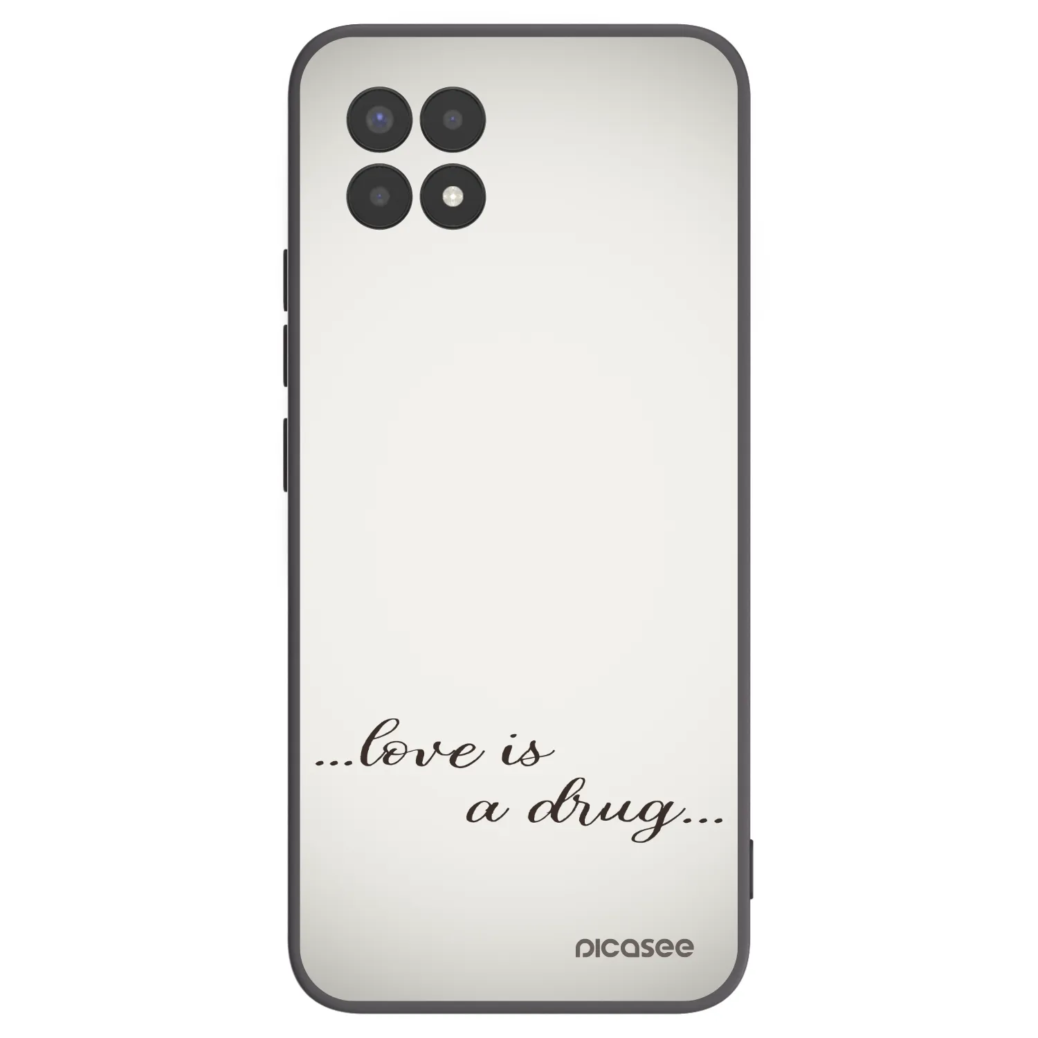 Picasee Μαύρη θήκη σιλικόνης για Realme 8i - Love is a drug