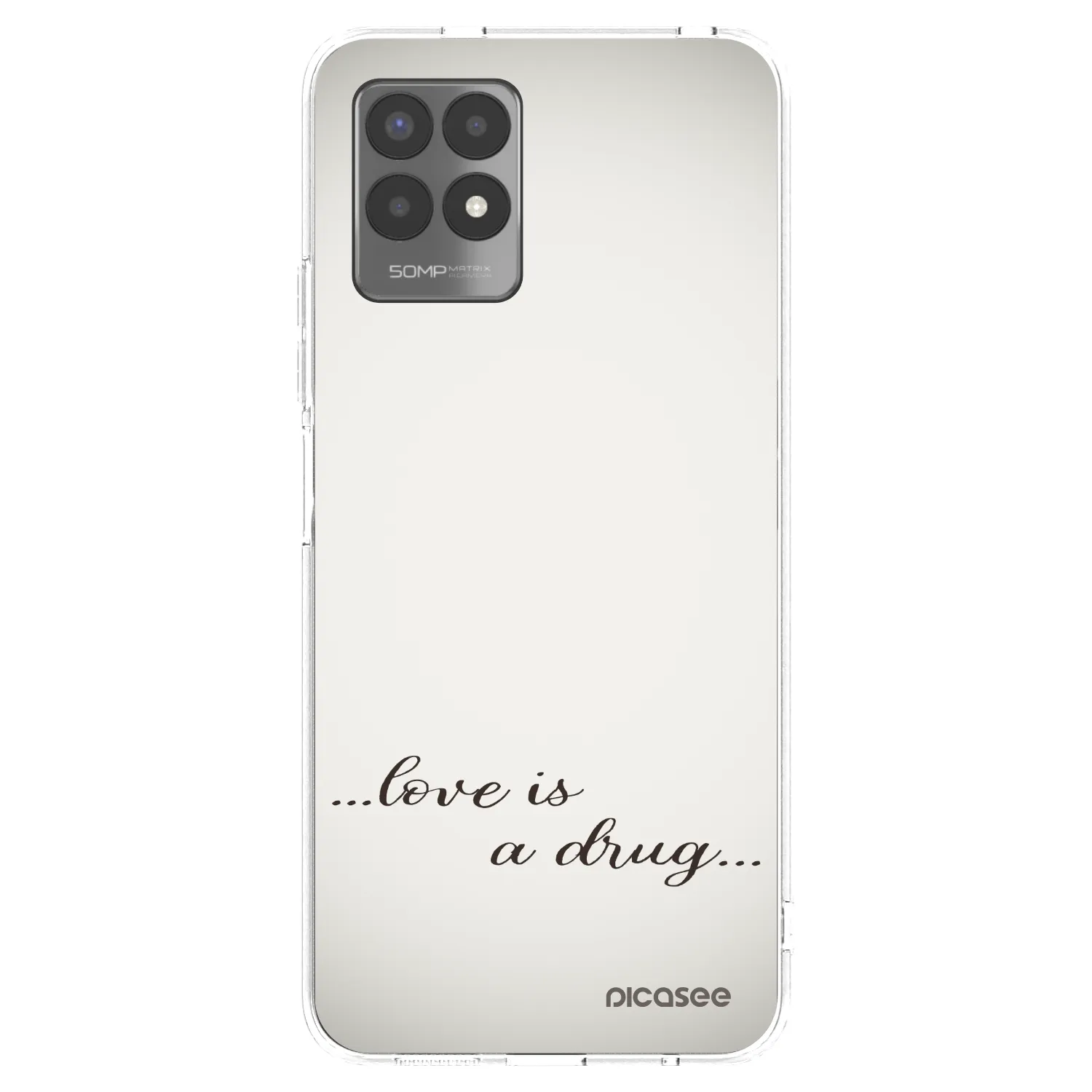 Picasee διαφανής θήκη σιλικόνης Realme 8i - Love is a drug