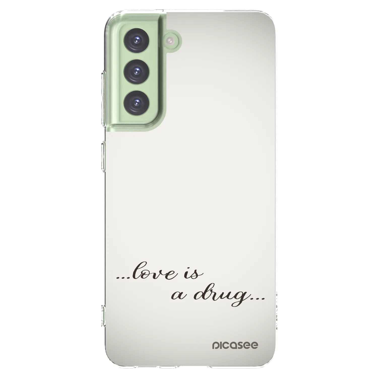 Picasee διαφανής θήκη σιλικόνης Samsung Galaxy S21 FE 5G - Love is a drug