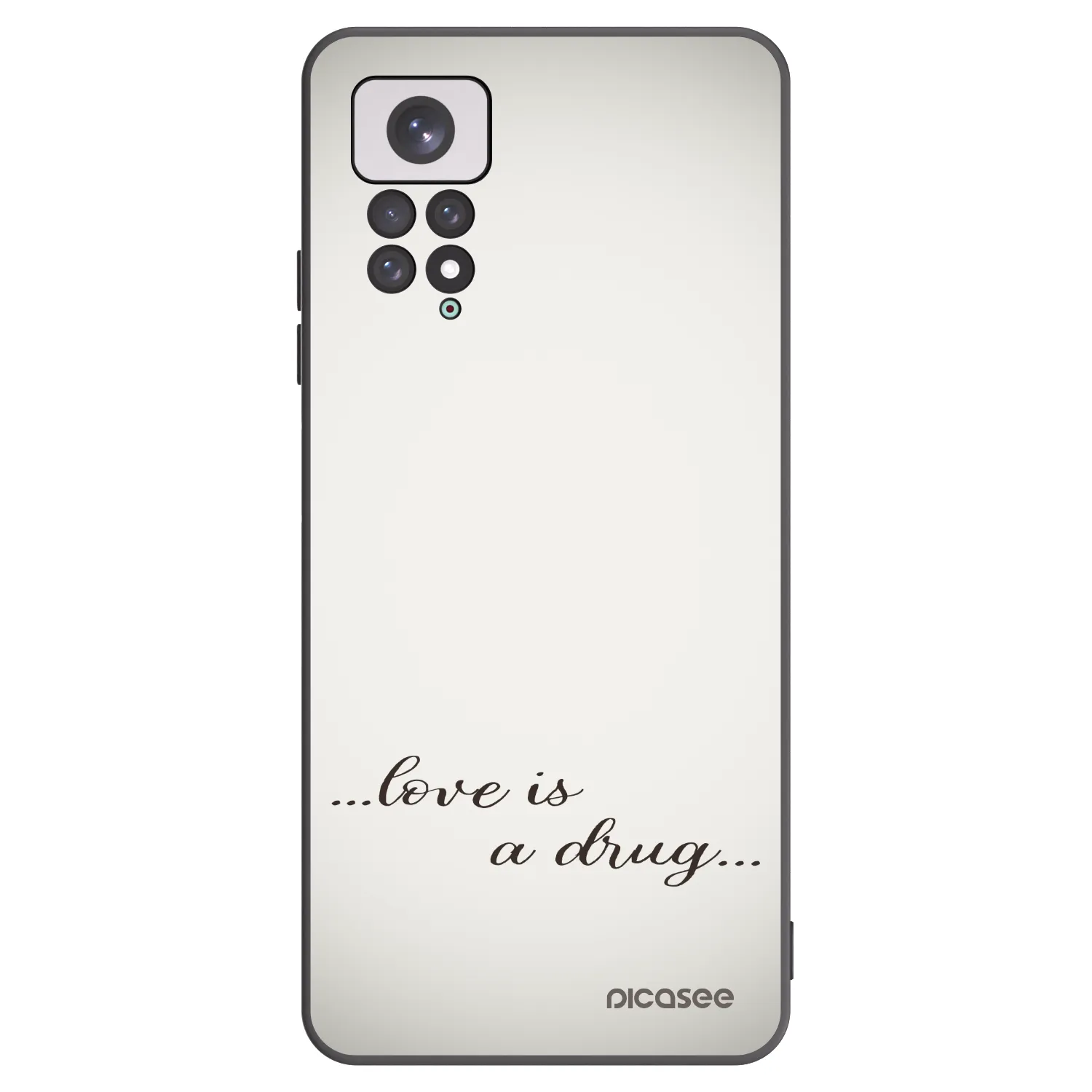 Picasee Μαύρη θήκη σιλικόνης για Xiaomi Redmi Note 11 - Love is a drug