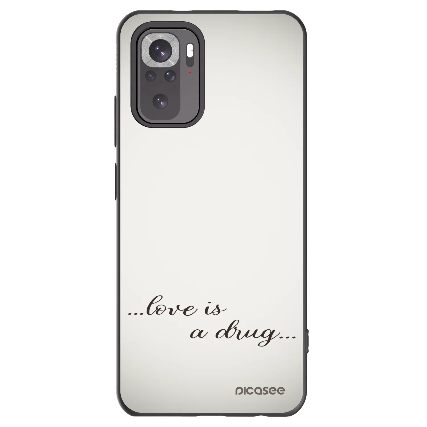 Picasee Μαύρη θήκη σιλικόνης για Xiaomi Redmi Note 11S 4G - Love is a drug