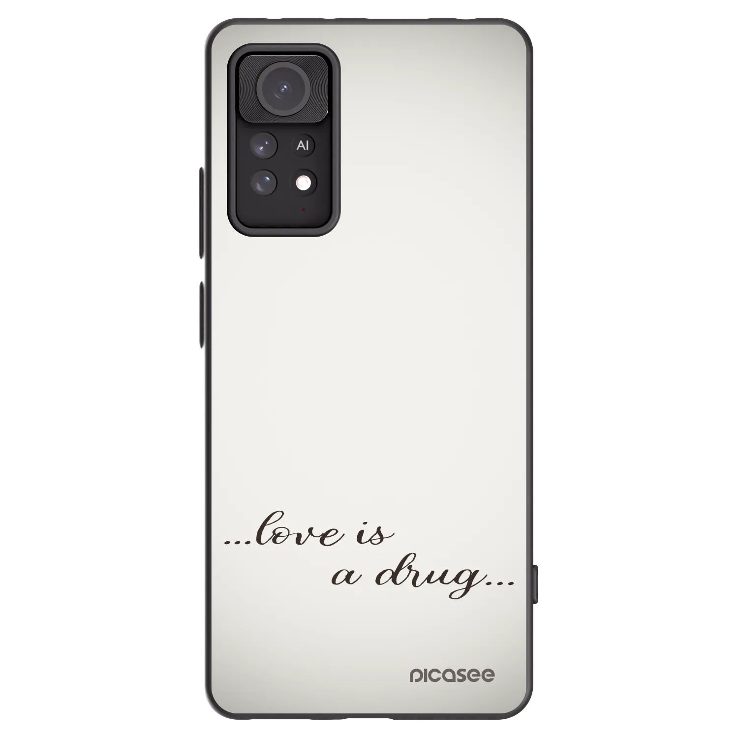 Picasee Μαύρη θήκη σιλικόνης για Xiaomi Redmi Note 11 Pro - Love is a drug