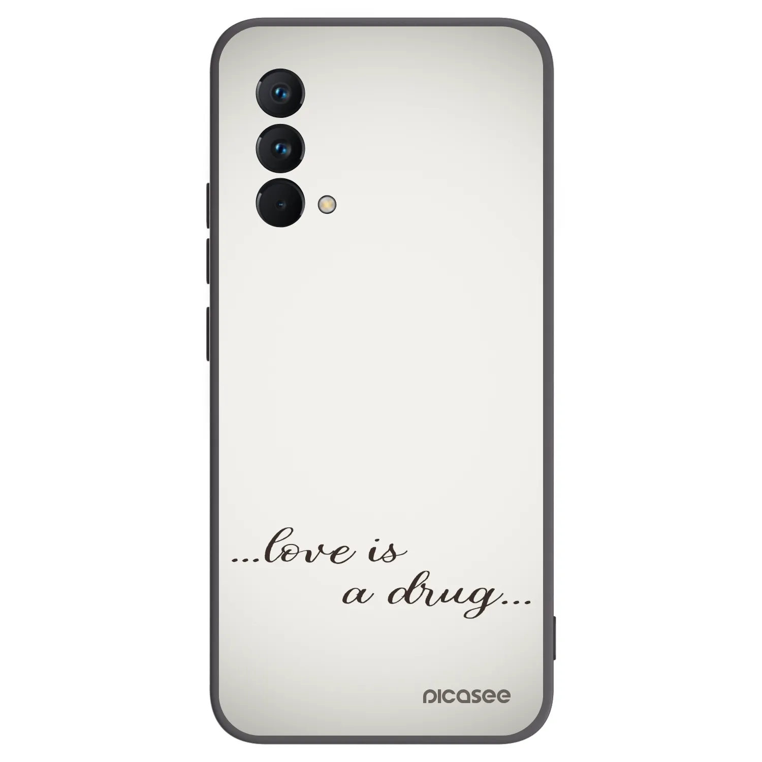 Picasee Μαύρη θήκη σιλικόνης για Realme GT Master Edition 5G - Love is a drug