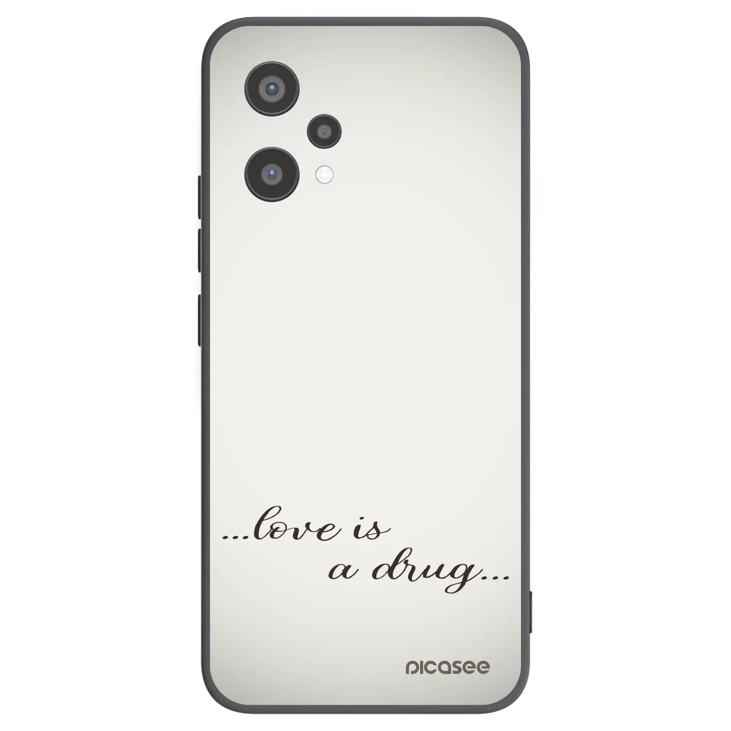 Picasee Μαύρη θήκη σιλικόνης για Realme 9 Pro 5G - Love is a drug