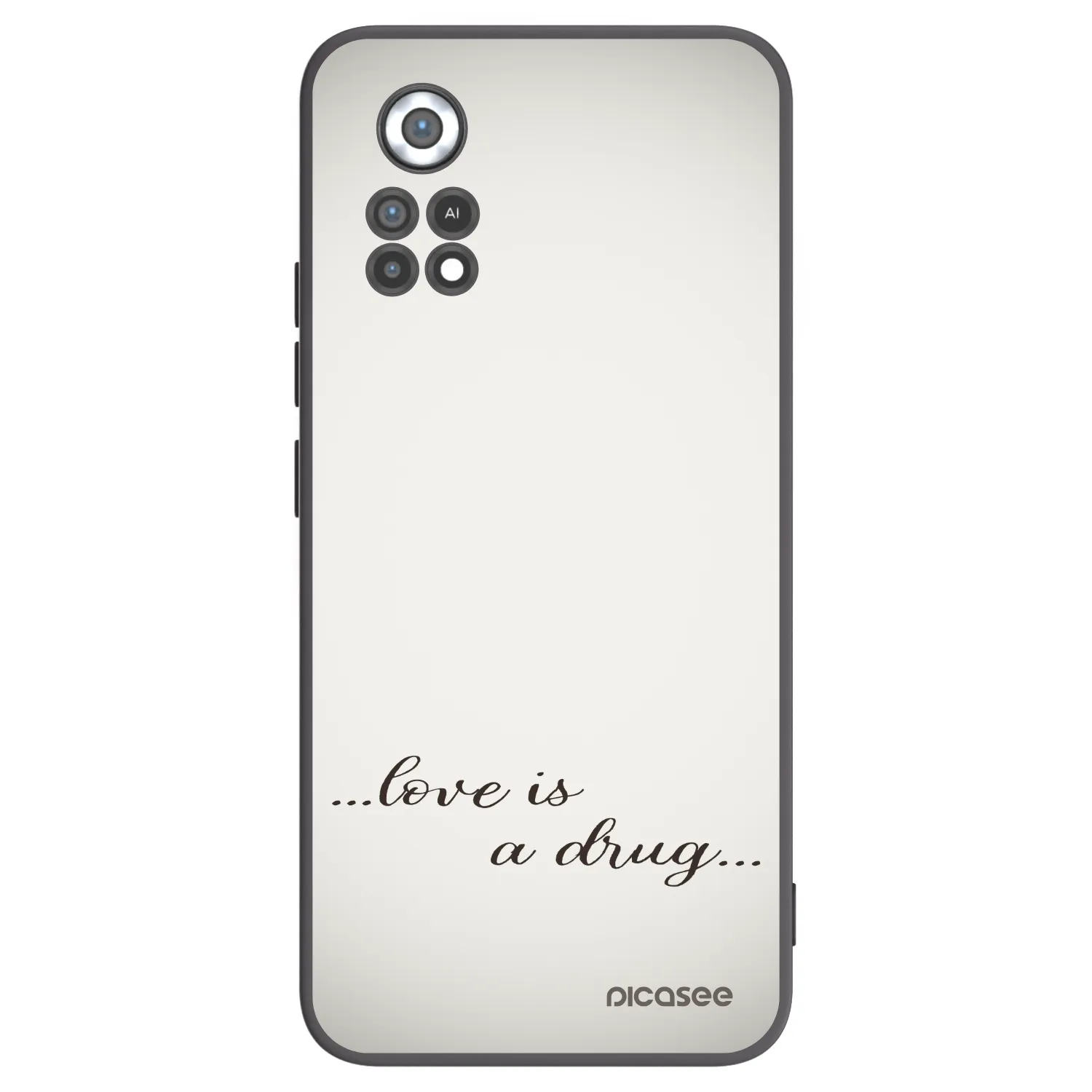 Picasee Μαύρη θήκη σιλικόνης για Xiaomi Poco X4 Pro 5G - Love is a drug