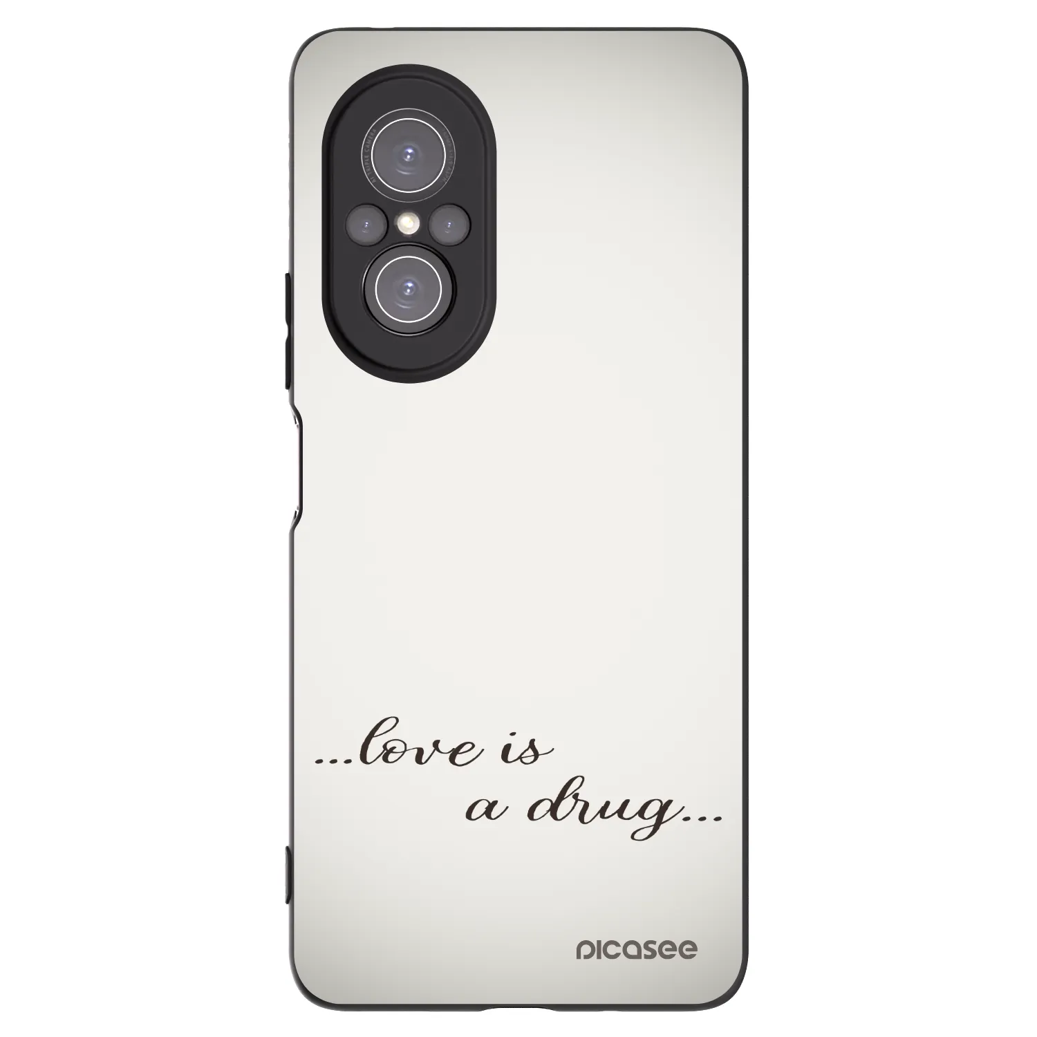 Picasee Μαύρη θήκη σιλικόνης για Huawei Nova 9 SE - Love is a drug