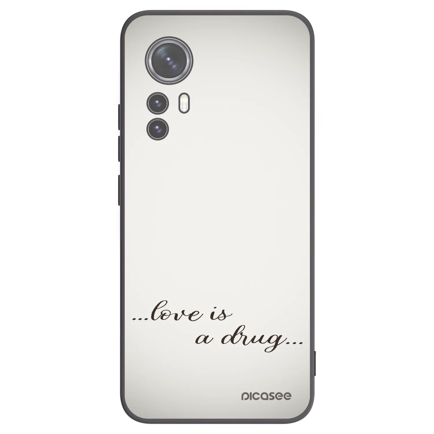 Picasee Μαύρη θήκη σιλικόνης για Xiaomi 12 - Love is a drug
