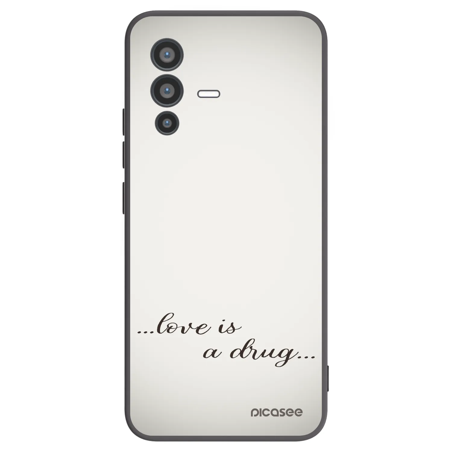 Picasee Μαύρη θήκη σιλικόνης για Vivo V23 5G - Love is a drug