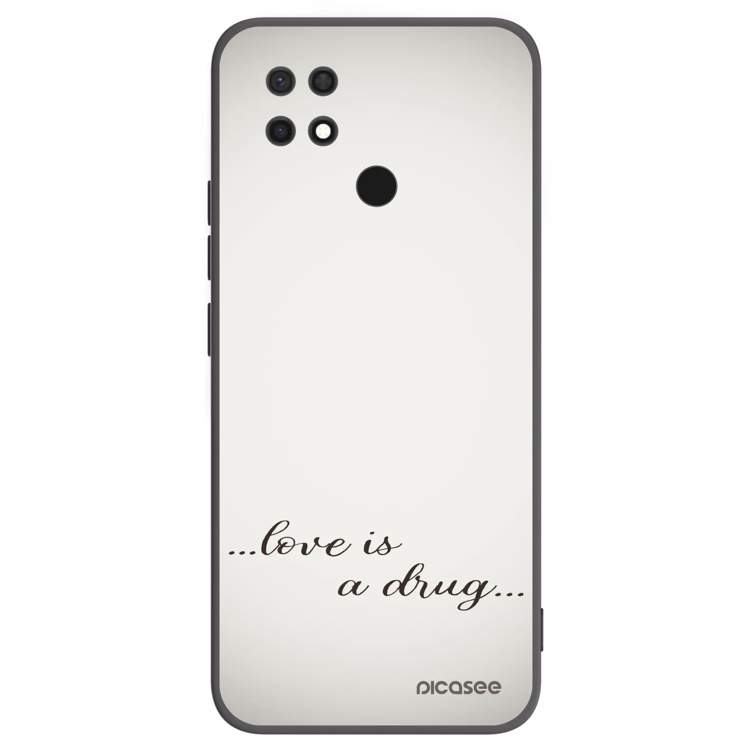Picasee Μαύρη θήκη σιλικόνης για Xiaomi Redmi 10C - Love is a drug