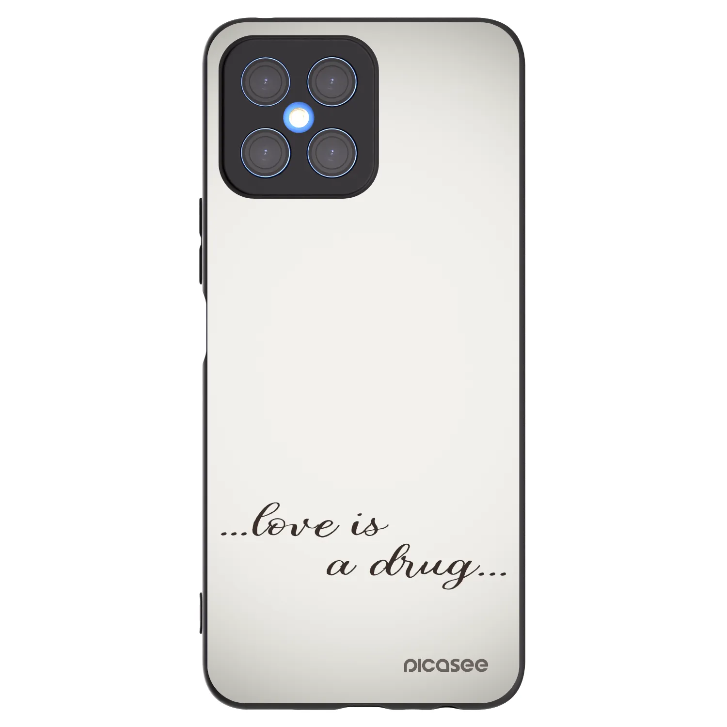 Picasee Μαύρη θήκη σιλικόνης για Honor X8 4G - Love is a drug