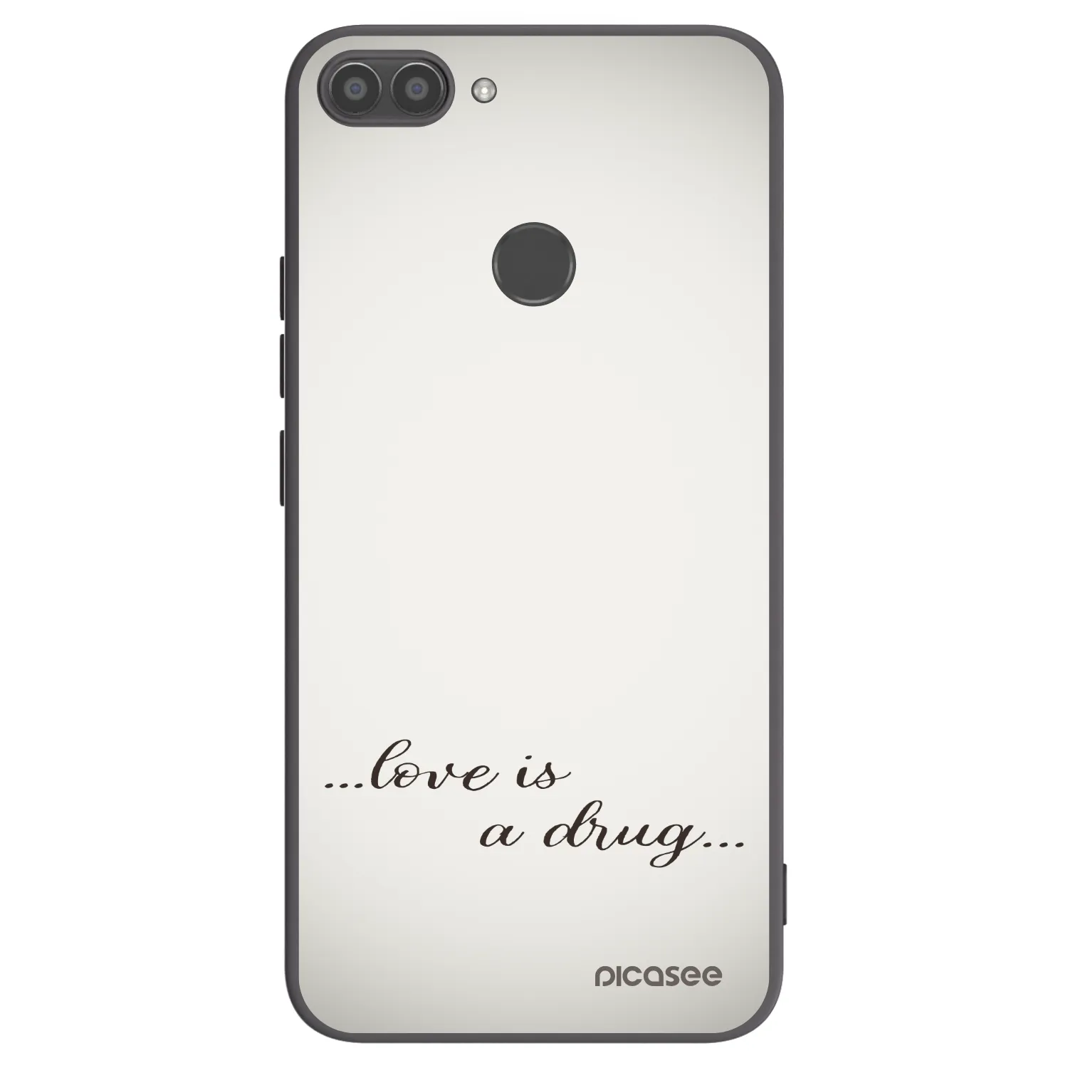 Picasee Μαύρη θήκη σιλικόνης για Huawei P Smart - Love is a drug