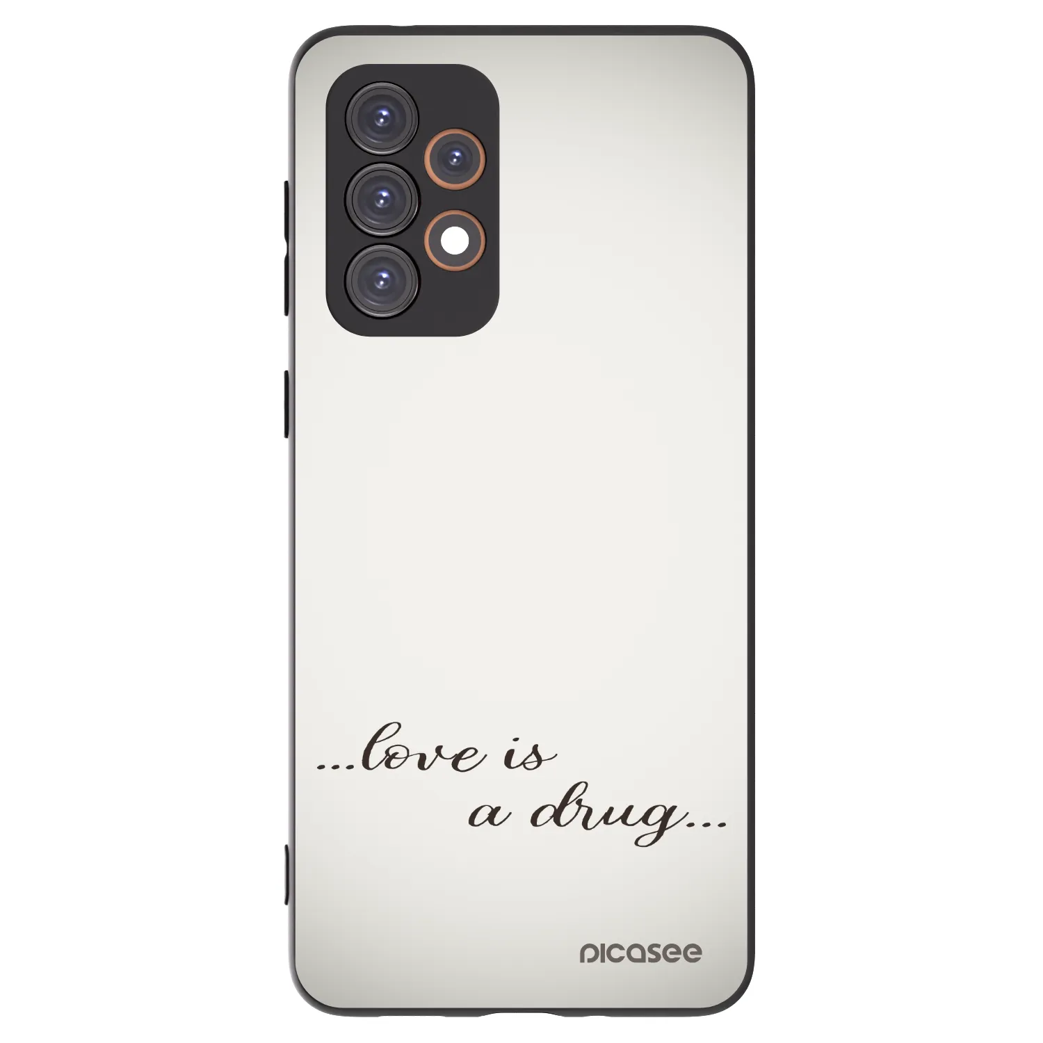 Picasee Μαύρη θήκη σιλικόνης για Samsung Galaxy A33 5G A336 - Love is a drug