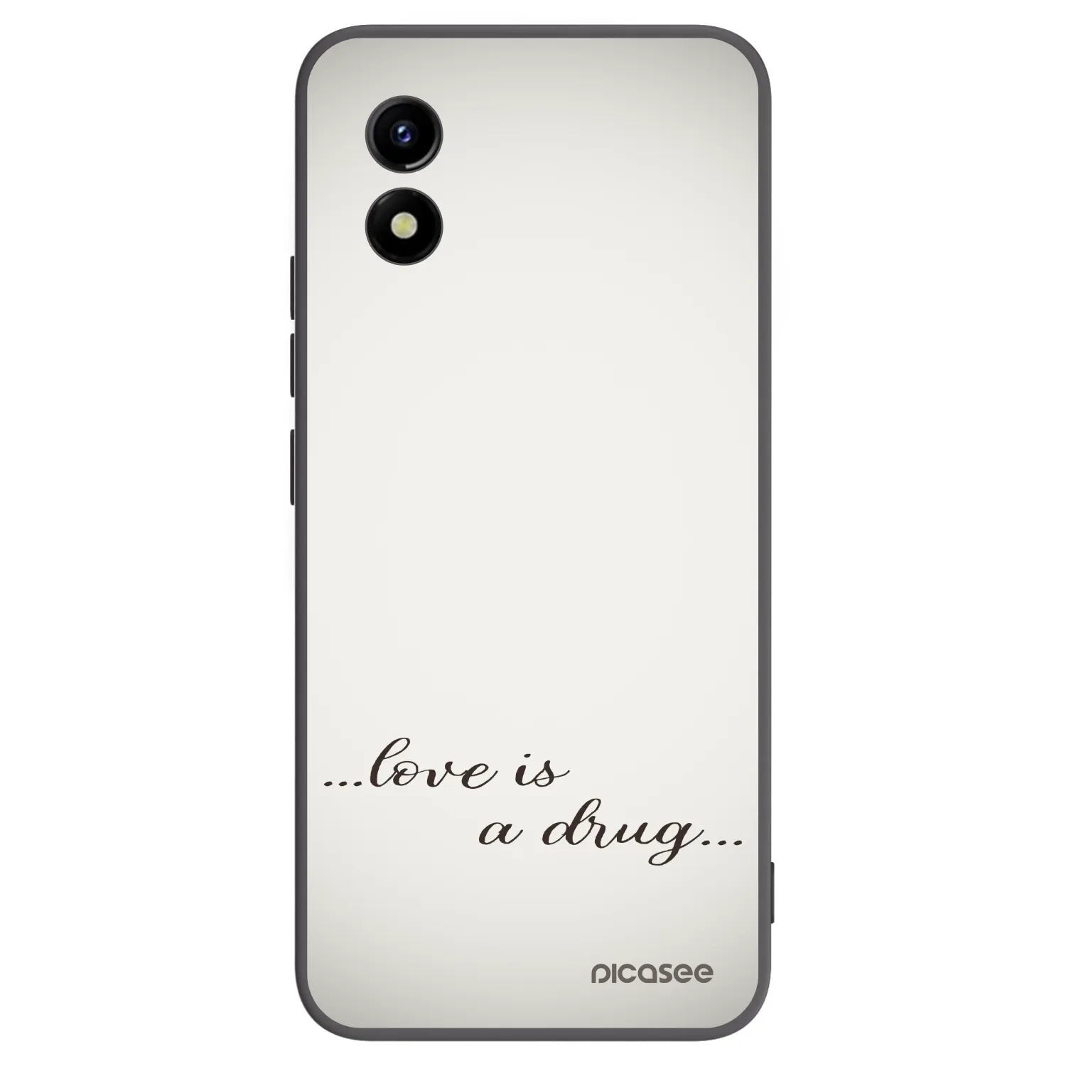 Picasee Μαύρη θήκη σιλικόνης για Vivo Y01 - Love is a drug
