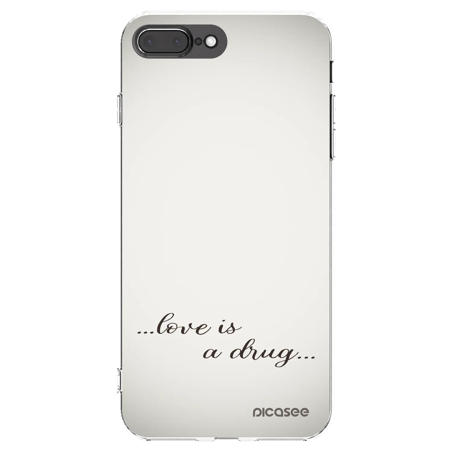 Picasee διαφανής θήκη σιλικόνης Apple iPhone 8 Plus - Love is a drug