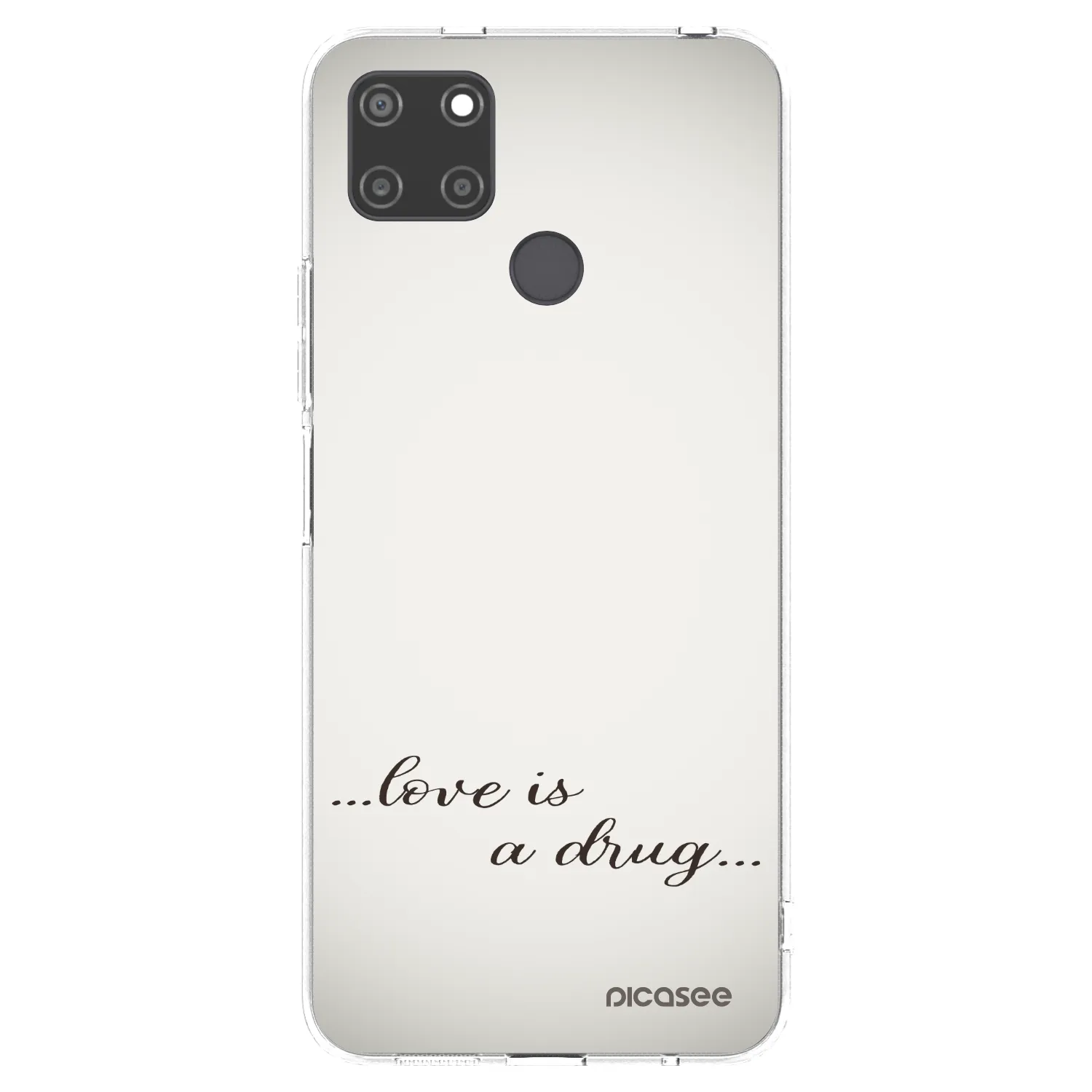Picasee διαφανής θήκη σιλικόνης Realme C21Y - Love is a drug