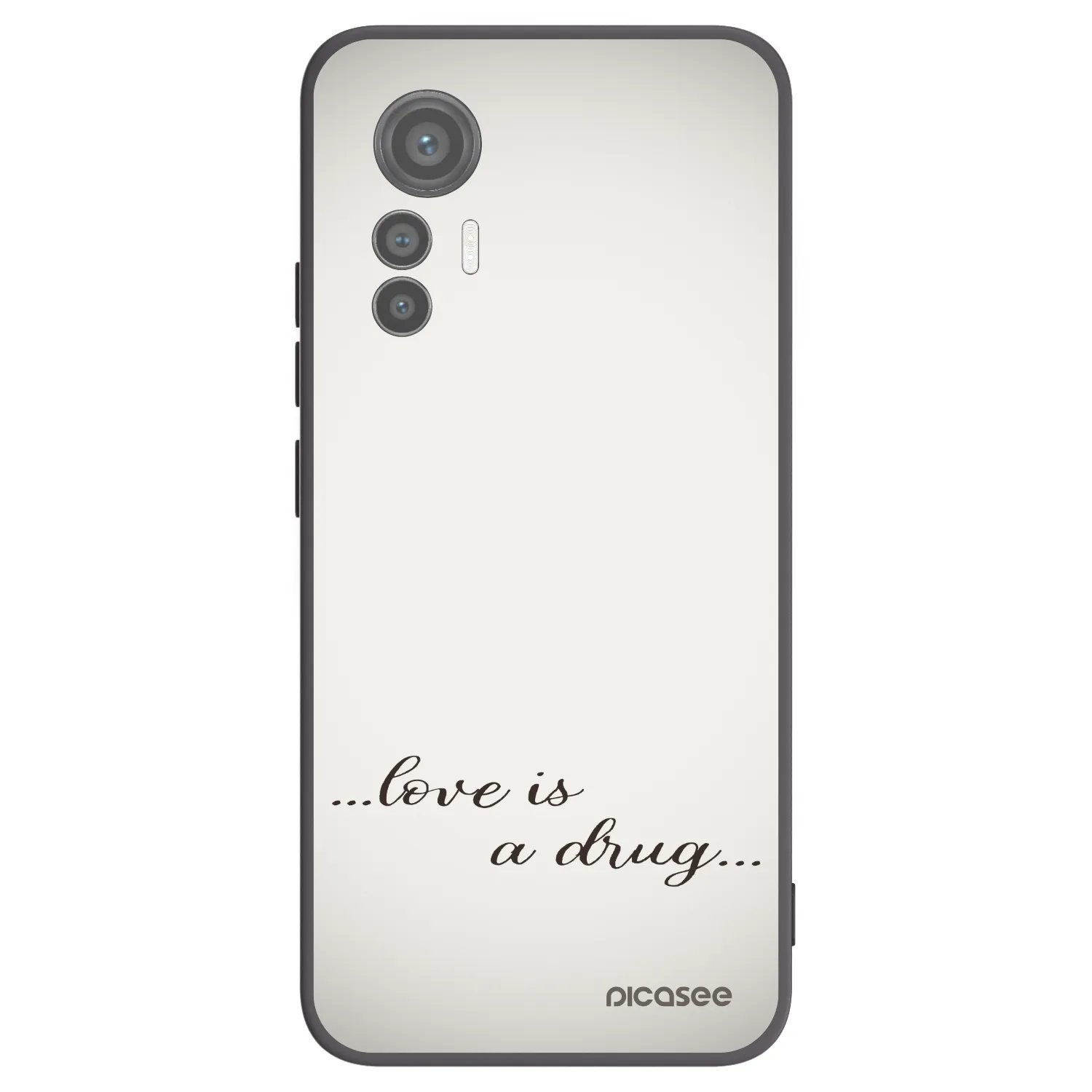 Picasee Μαύρη θήκη σιλικόνης για Xiaomi 12 Lite - Love is a drug