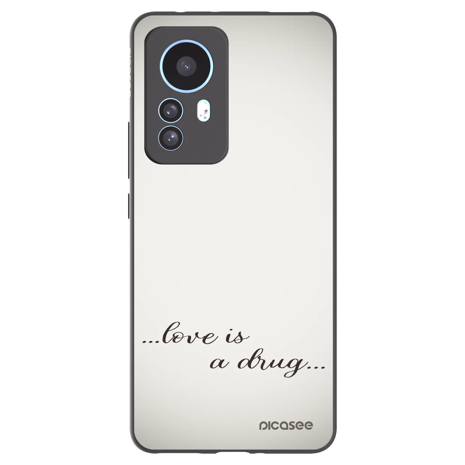 Picasee Μαύρη θήκη σιλικόνης για Xiaomi 12T Pro - Love is a drug