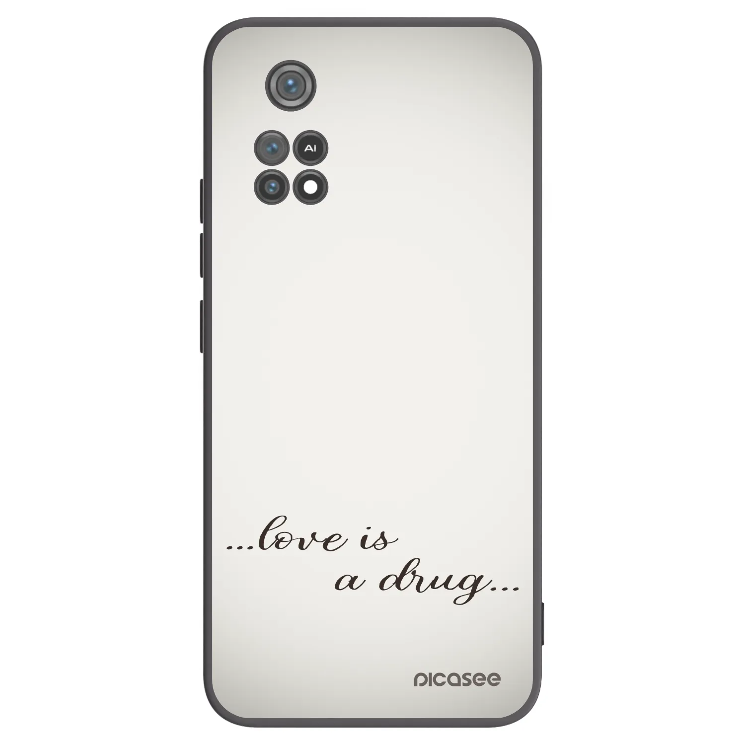 Picasee Μαύρη θήκη σιλικόνης για Xiaomi Poco M4 Pro - Love is a drug