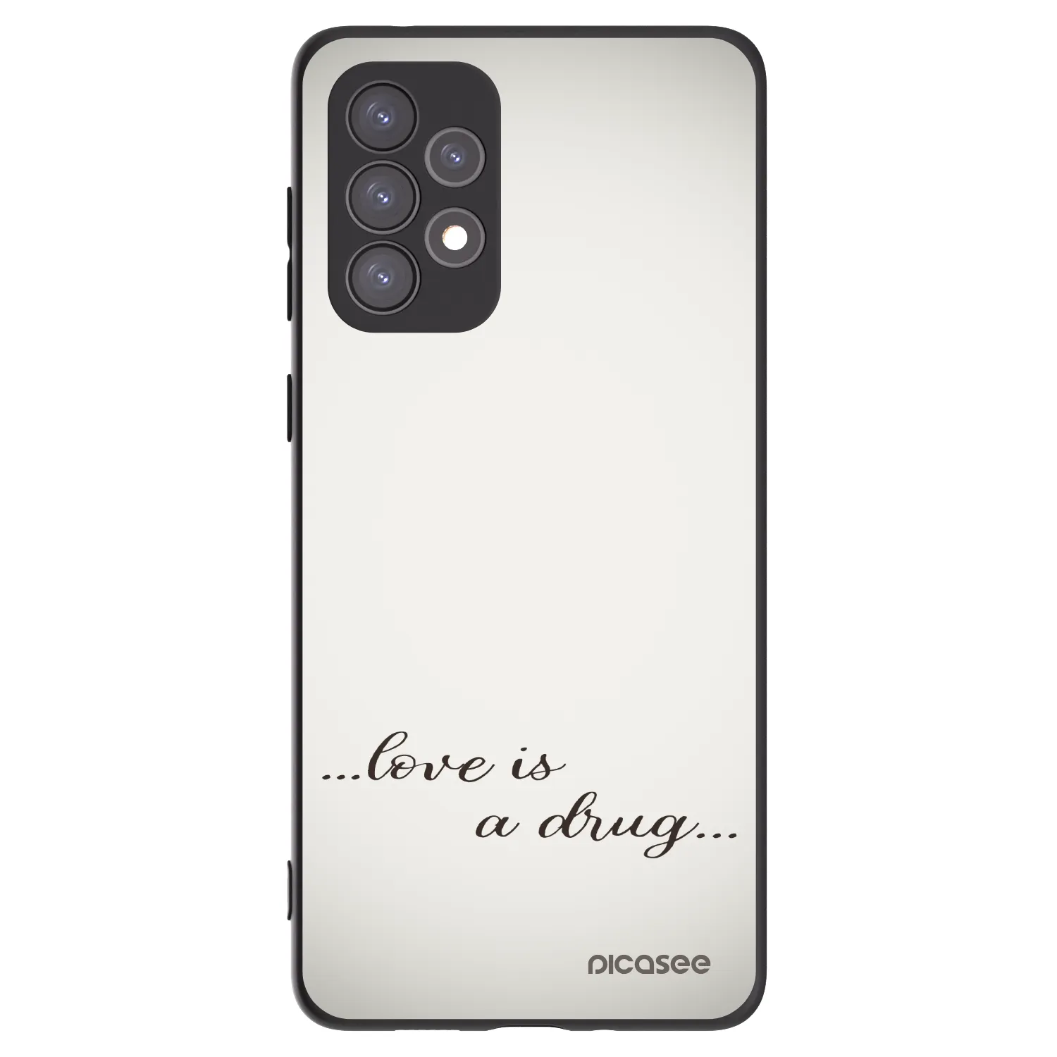 Picasee Μαύρη θήκη σιλικόνης για Samsung Galaxy A73 5G - Love is a drug