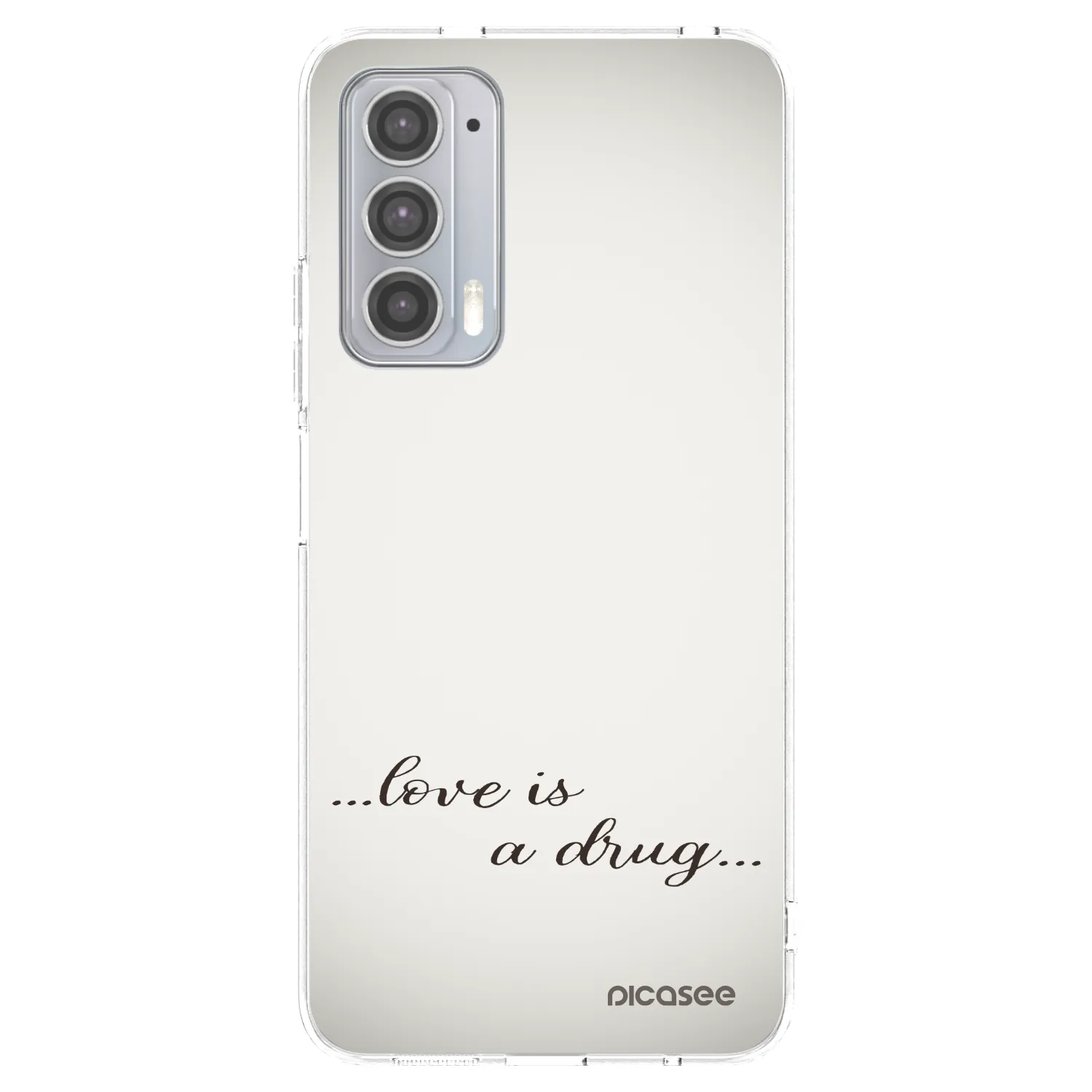 Picasee διαφανής θήκη σιλικόνης Motorola Edge 20 - Love is a drug