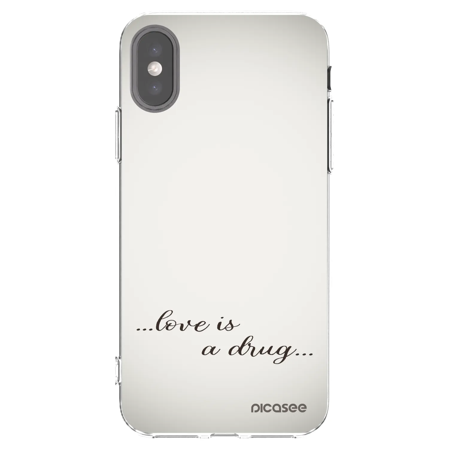 Picasee διαφανής θήκη σιλικόνης Apple iPhone X/XS - Love is a drug