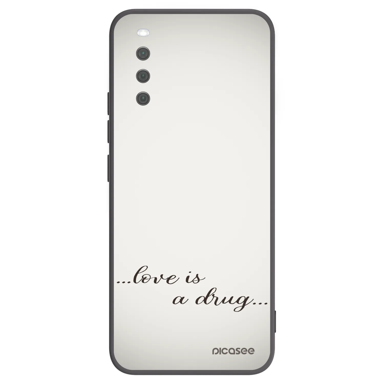 Picasee Μαύρη θήκη σιλικόνης για Sony Xperia 10 III - Love is a drug