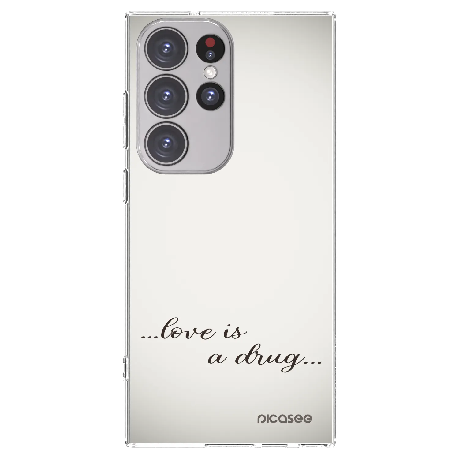 Picasee διαφανής θήκη σιλικόνης Samsung Galaxy S23 Ultra 5G - Love is a drug