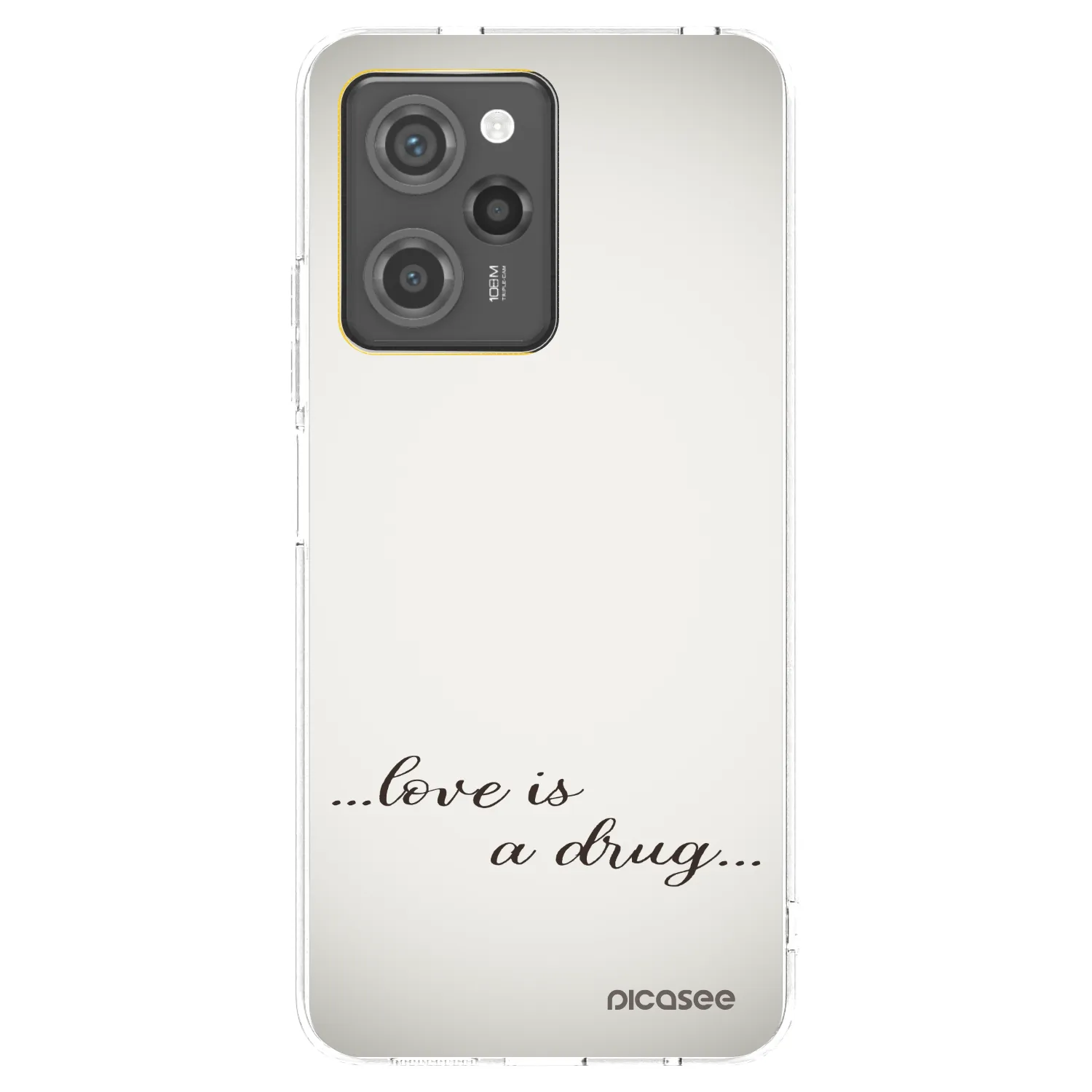 Picasee Μαύρη θήκη σιλικόνης για Xiaomi Poco X5 Pro - Love is a drug