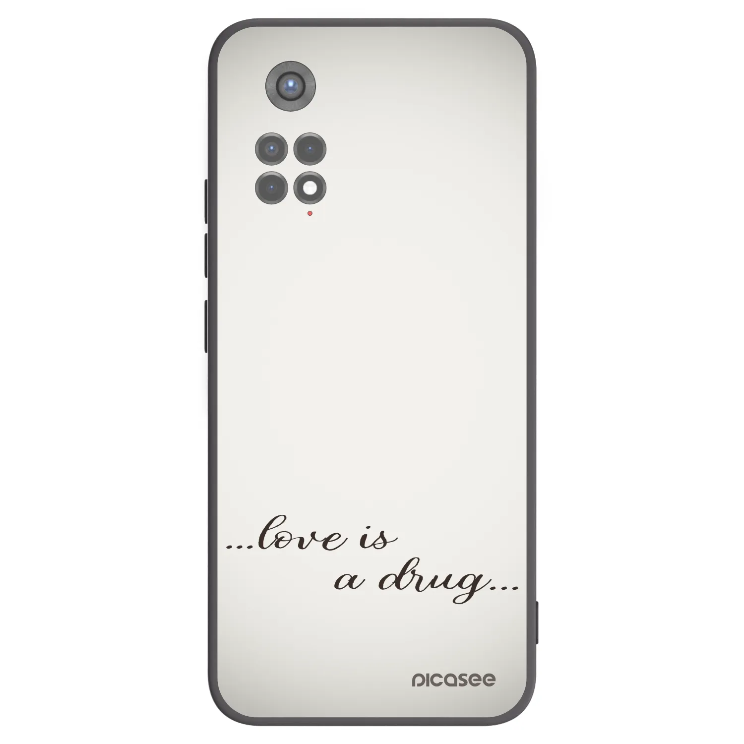 Picasee Μαύρη θήκη σιλικόνης για Xiaomi Redmi Note 11S 5G - Love is a drug