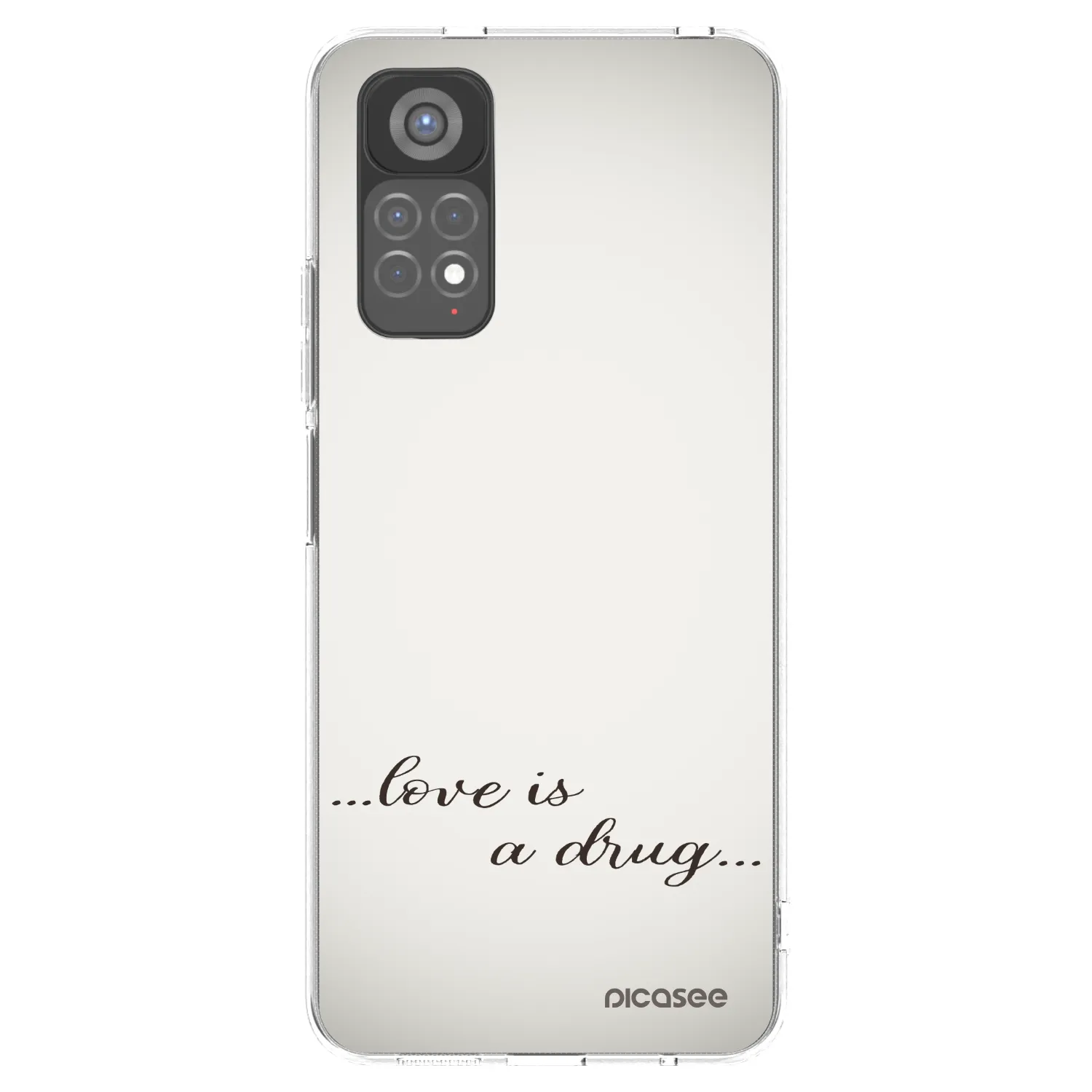 Picasee διαφανής θήκη σιλικόνης Xiaomi Redmi Note 11S 5G - Love is a drug