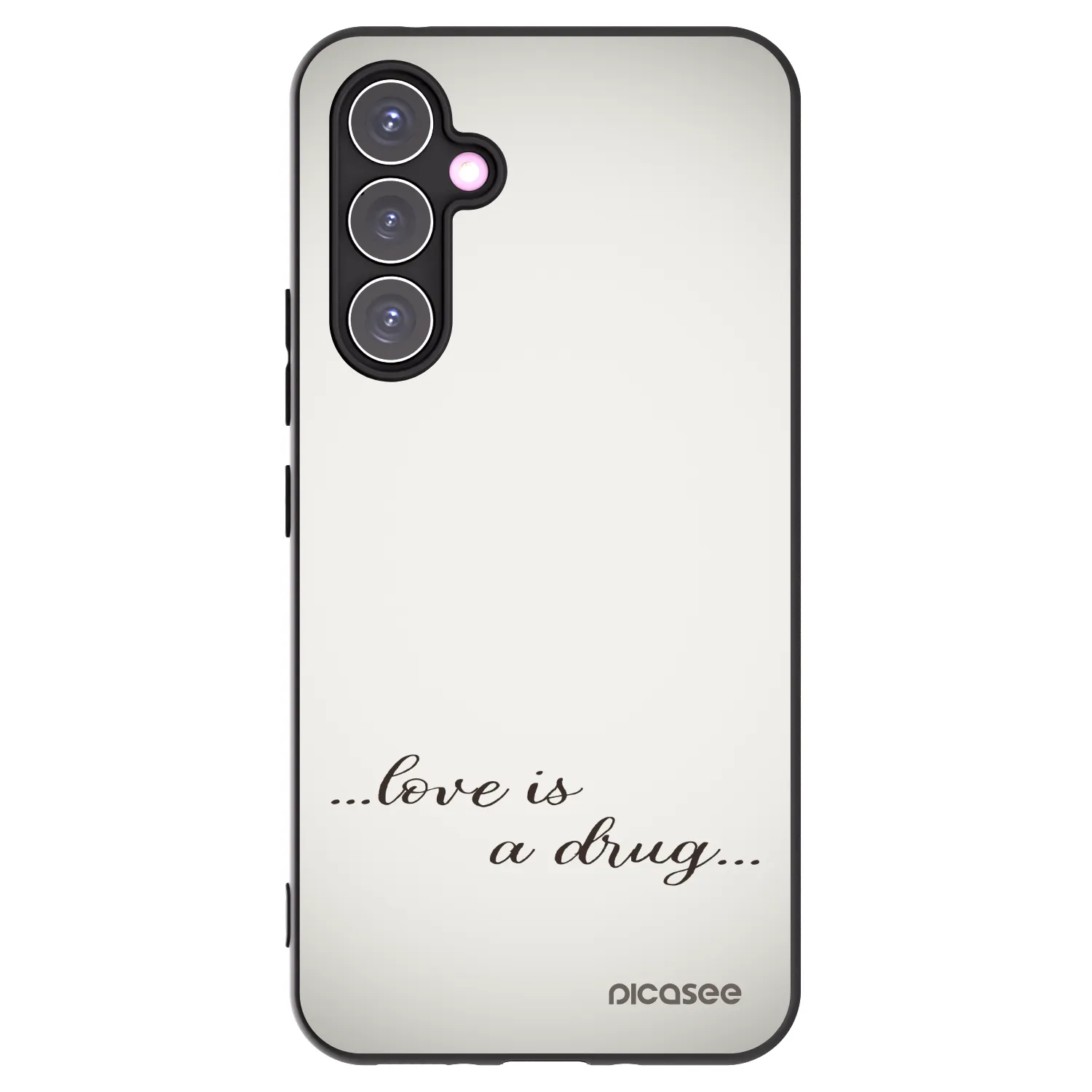 Picasee Μαύρη θήκη σιλικόνης για Samsung Galaxy A54 5G A546B - Love is a drug