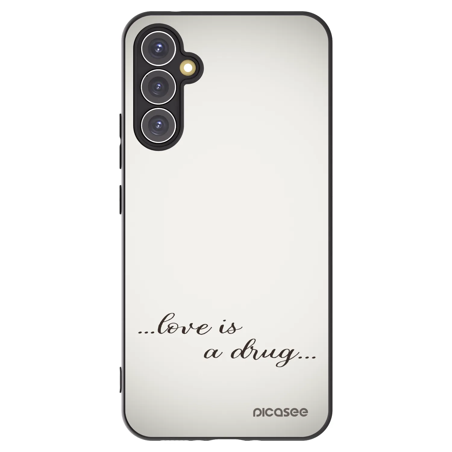 Picasee Μαύρη θήκη σιλικόνης για Samsung Galaxy A34 5G A346B - Love is a drug