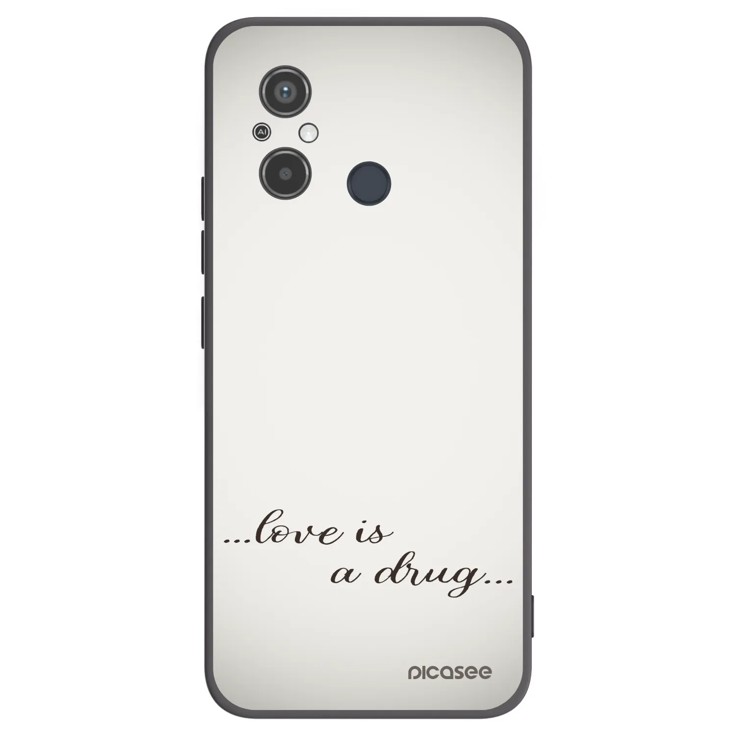 Picasee Μαύρη θήκη σιλικόνης για Xiaomi Redmi 12C - Love is a drug