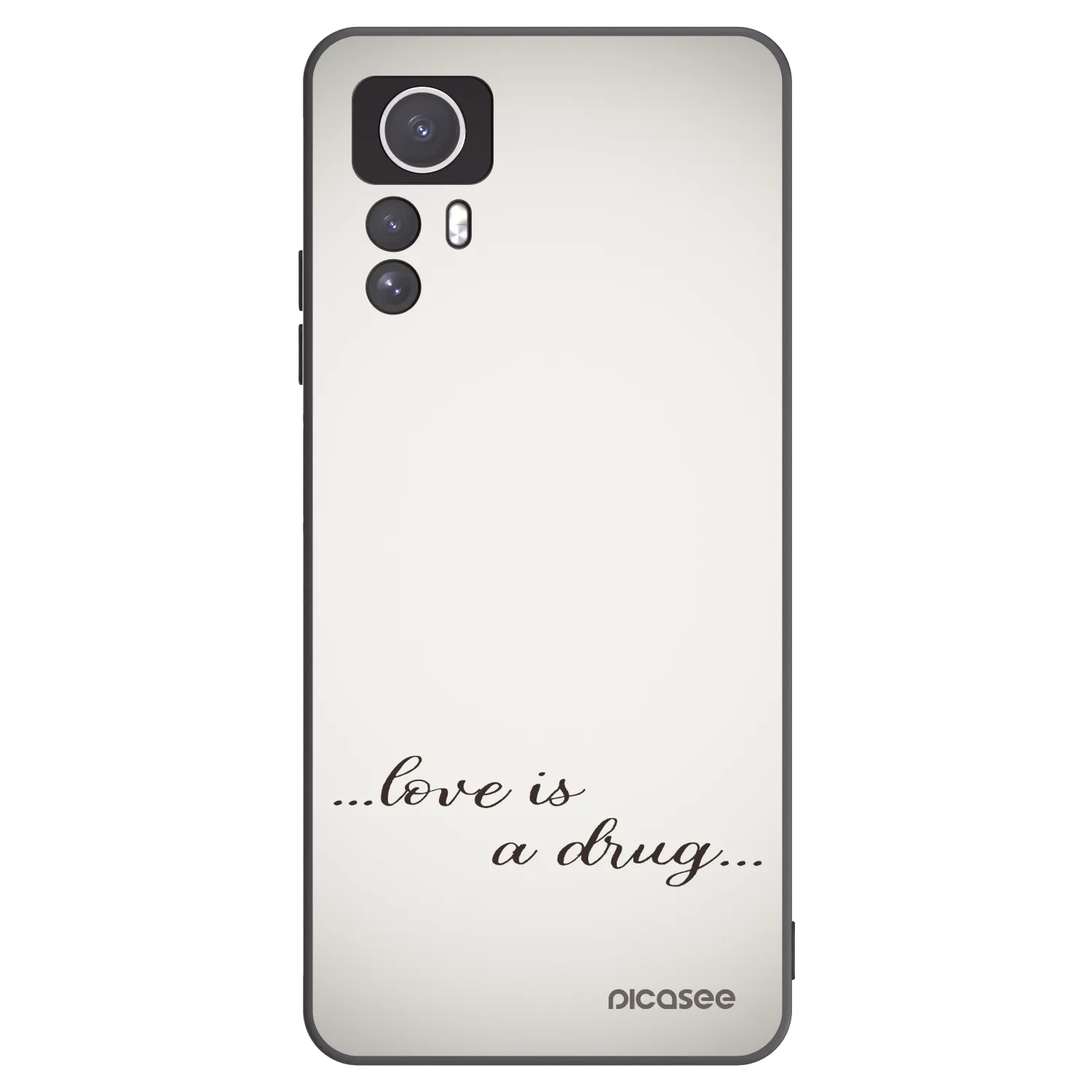 Picasee Μαύρη θήκη σιλικόνης για Xiaomi Redmi Note 12S - Love is a drug